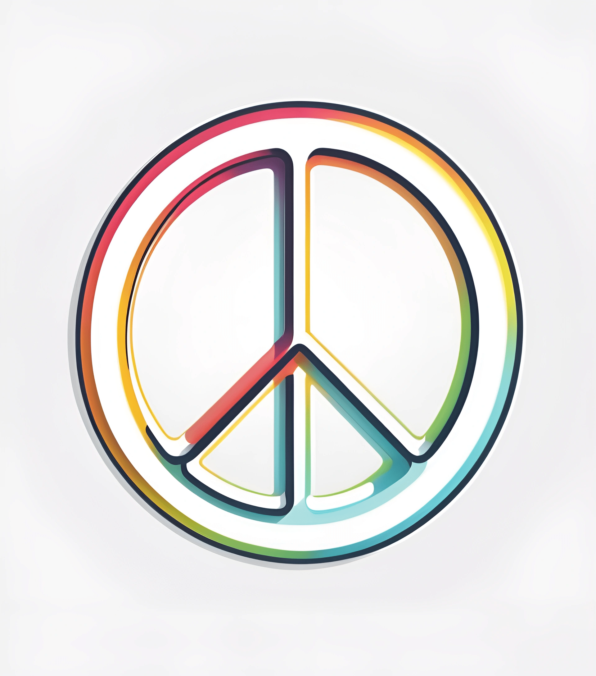 Colorful Peace Sign Illustration - Free Download - AI Scribbles
