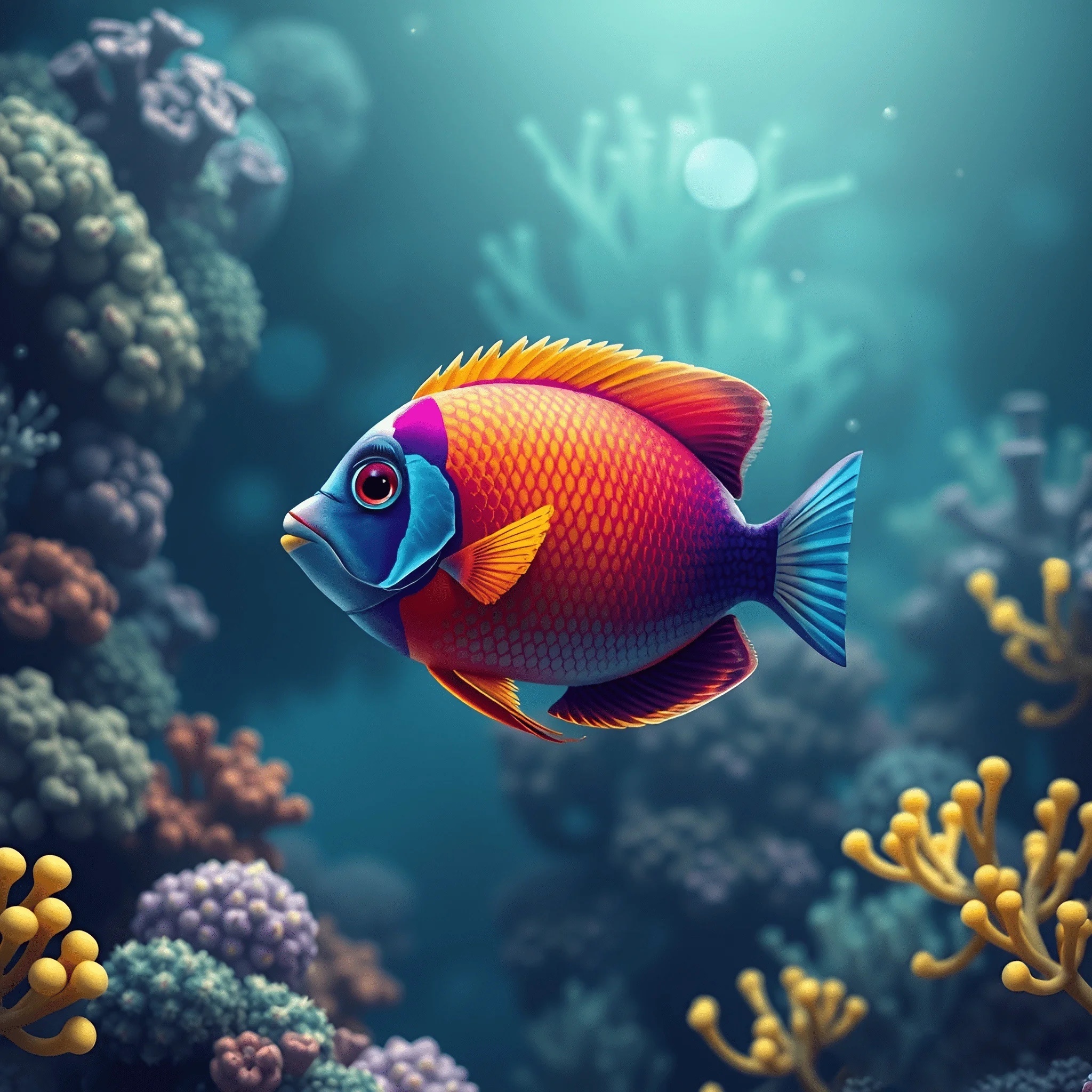 Corel Fish Fish Colorful Coral Reef Fish - Free Download - AI Scribbles