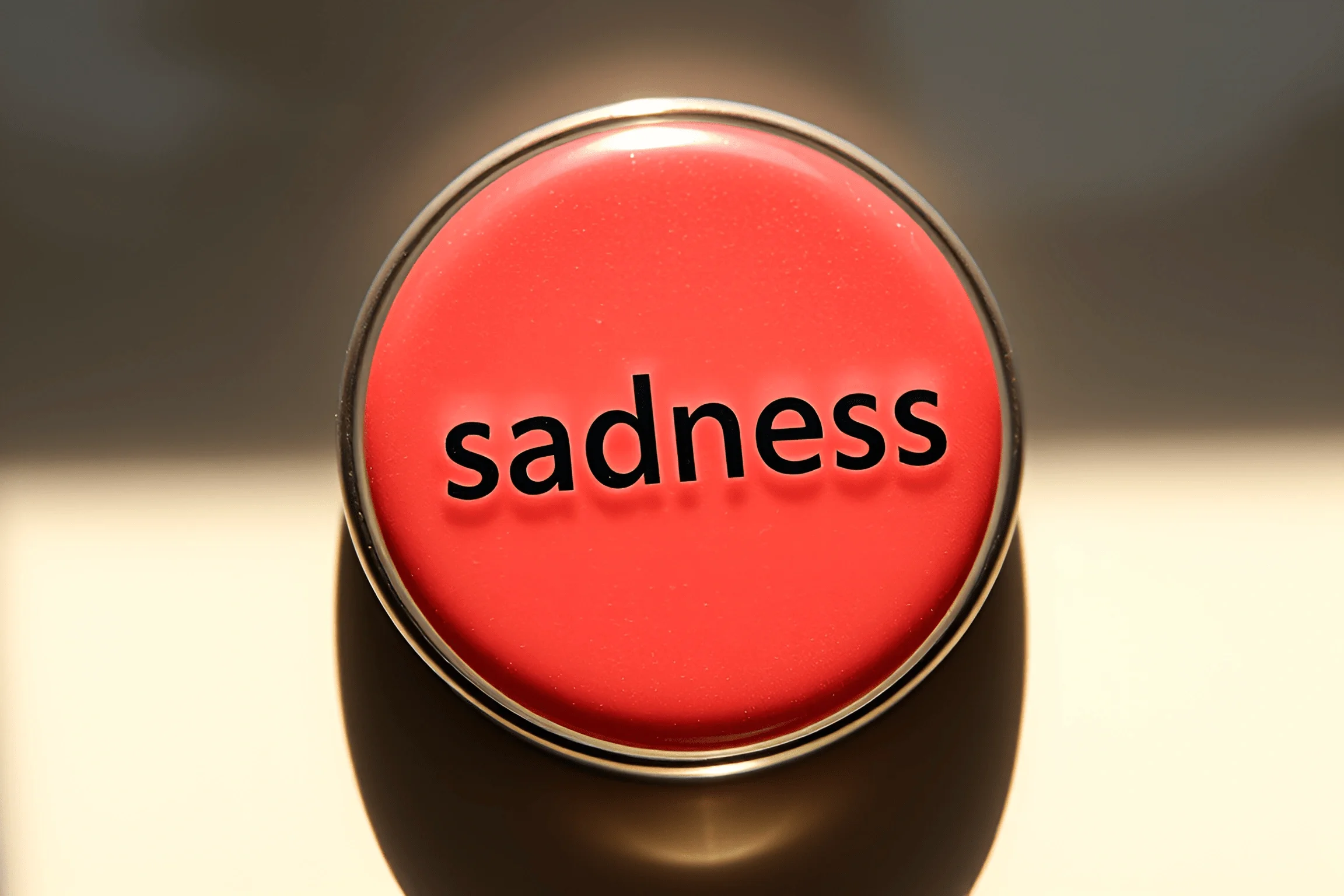 Red Sad Button Red Button Labeled Sadness - Free Download - AI Scribbles