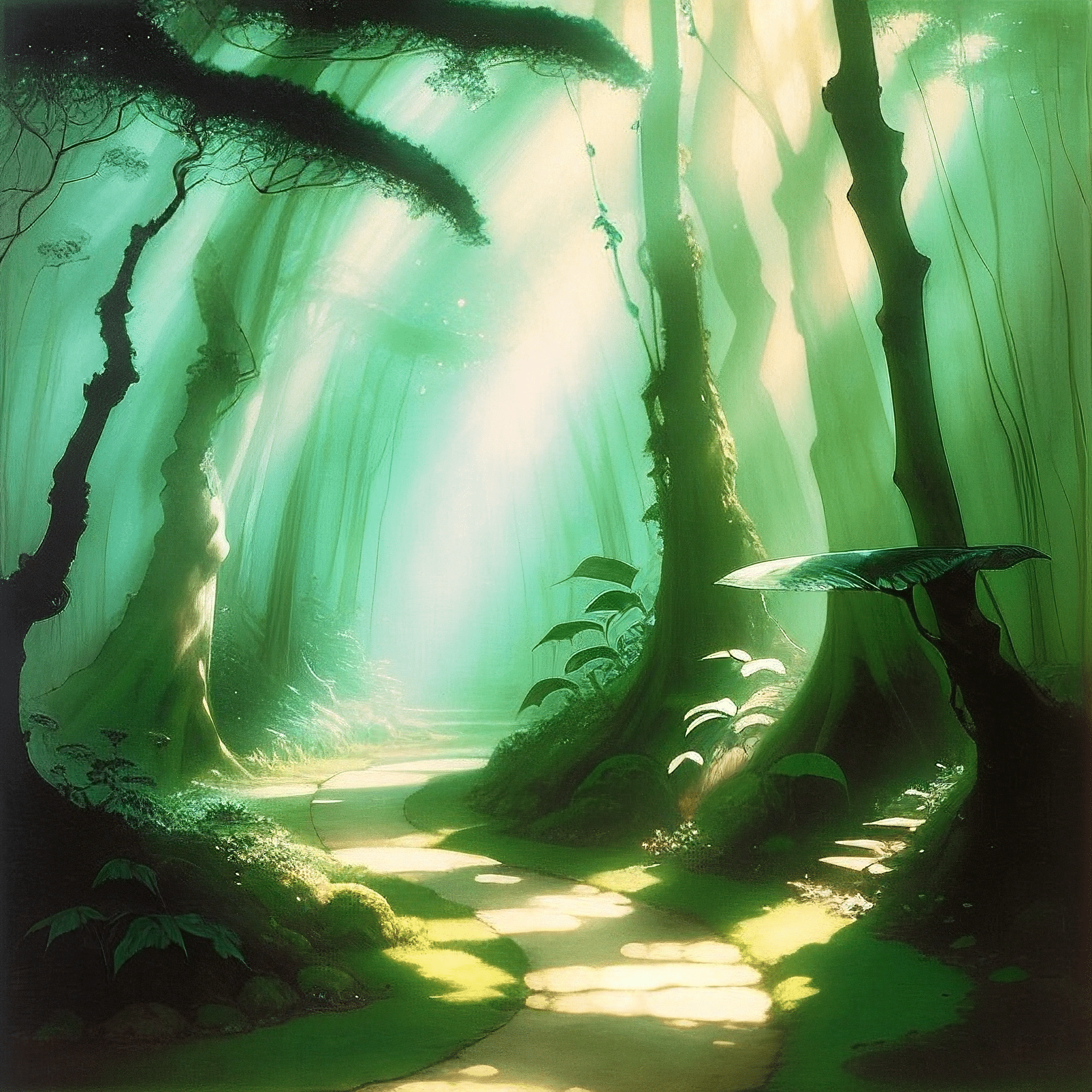 Enchanted Forest Path - Free Download - AI Scribbles