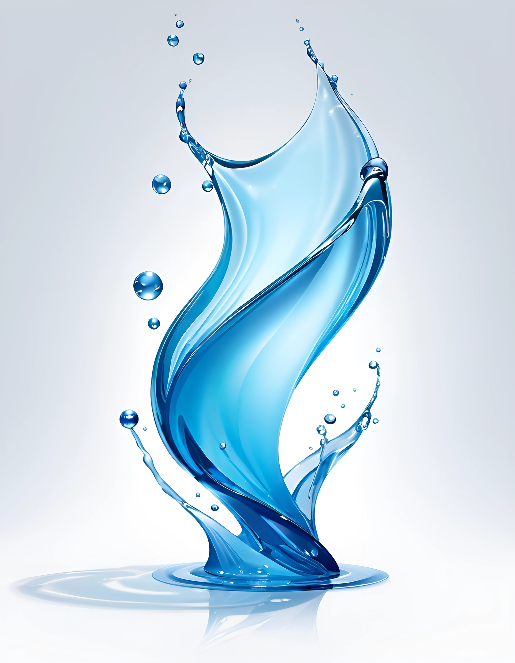 Abstract Splashes Digital Abstract Blue Water Splash Design - Free Download - AI Scribbles