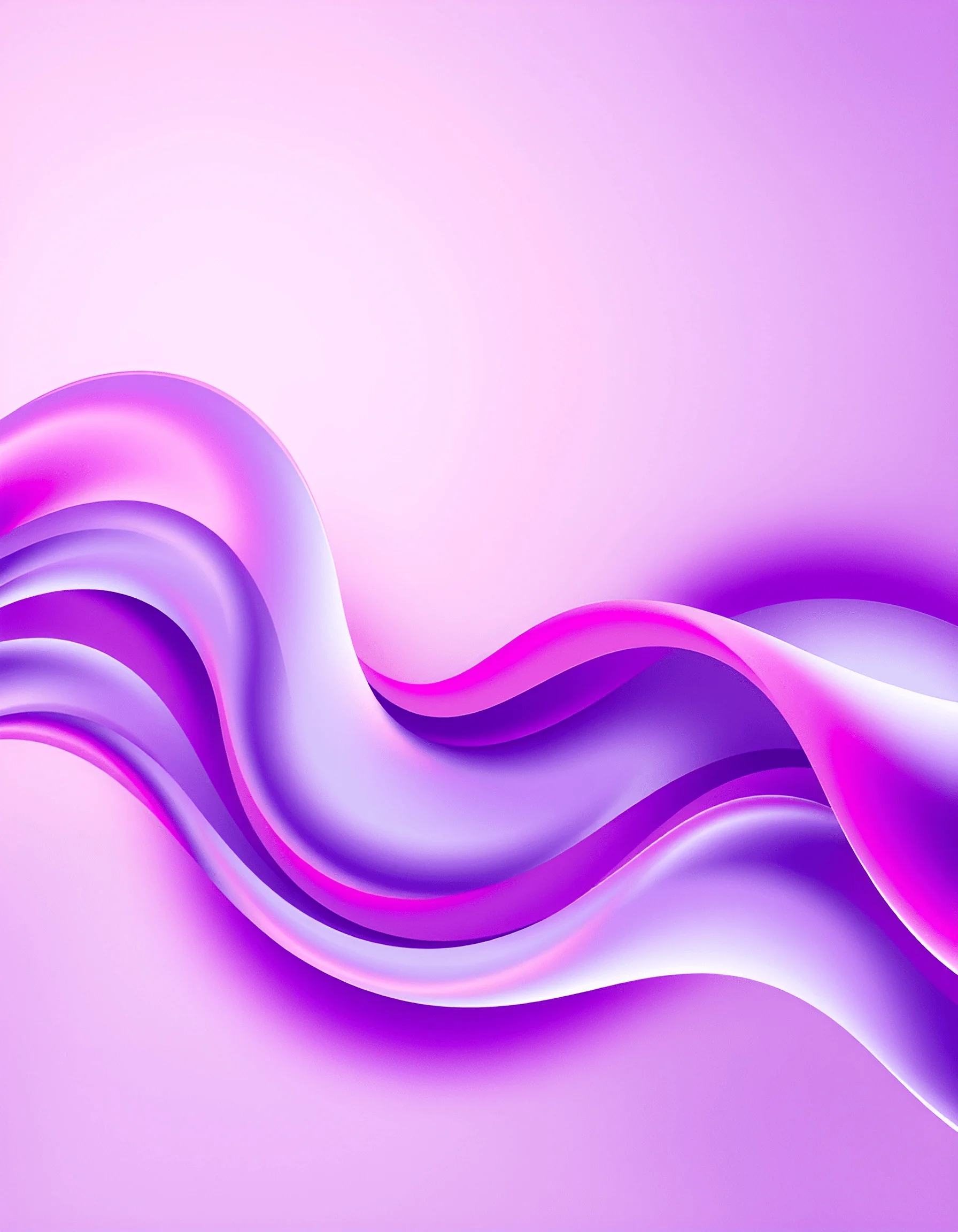 Abstract Purple and Pink Wave Ribbons - Free Download - AI Scribbles