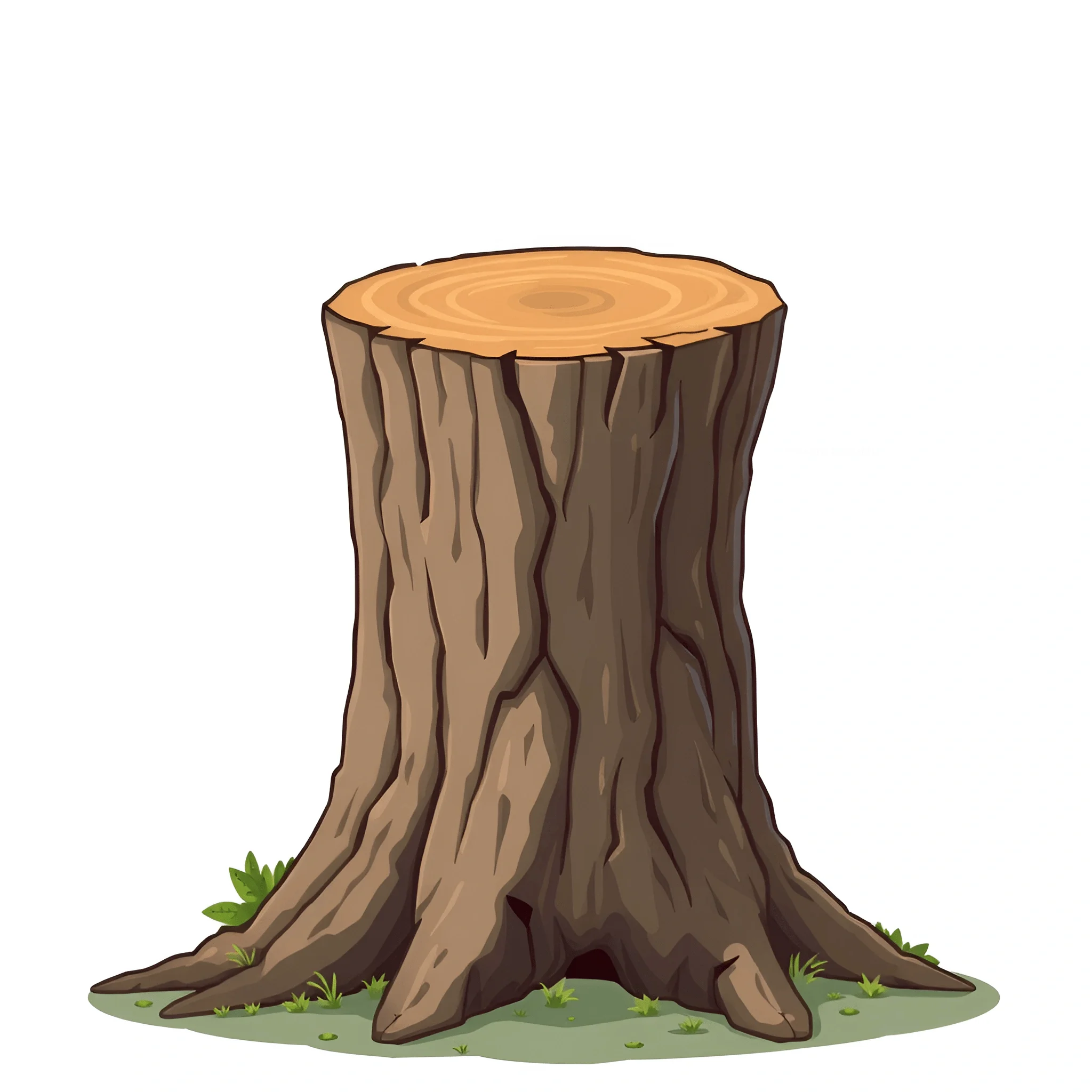 Cartoon Tree Stump Illustration - Free Download - AI Scribbles