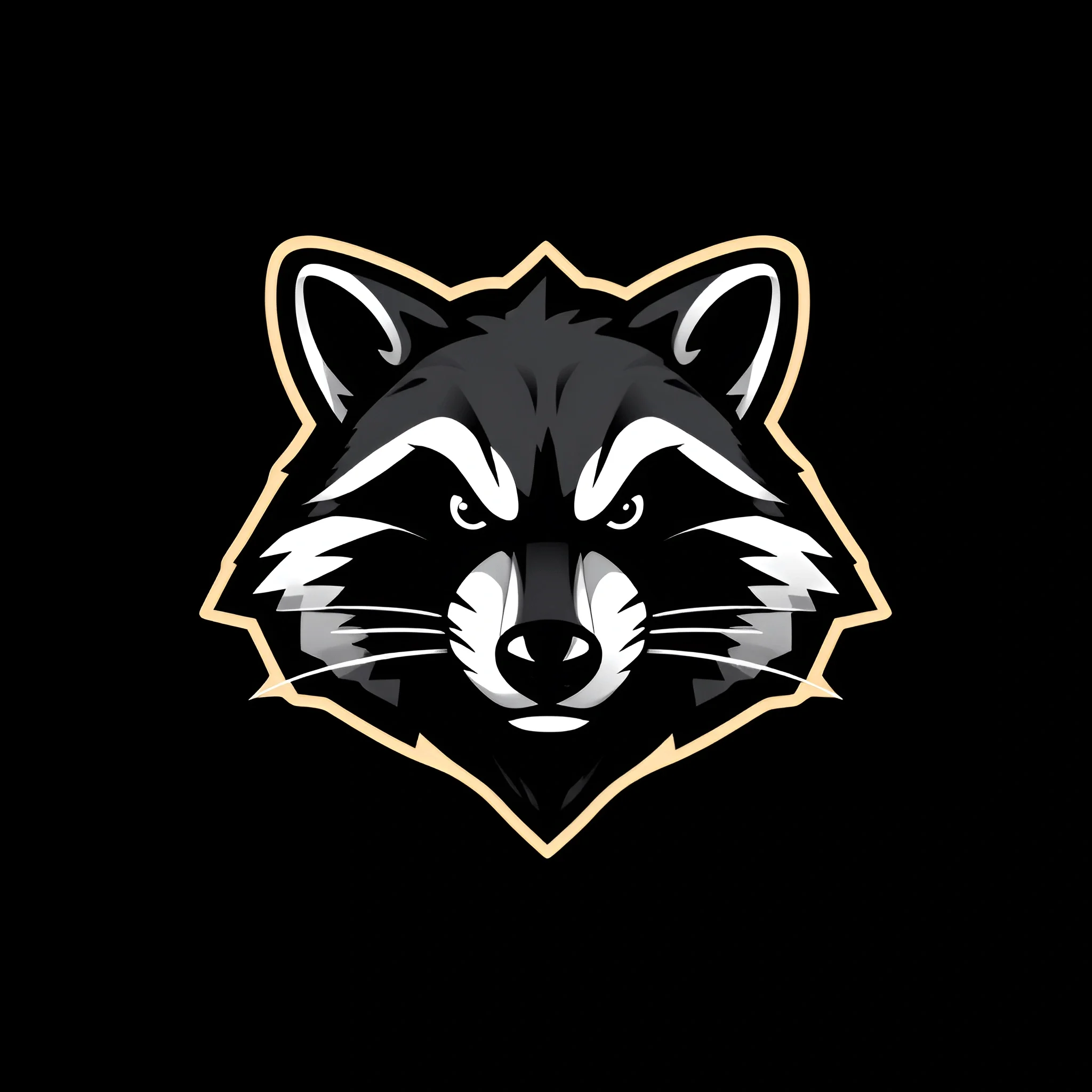 Vector Illustration of Raccoon Head Logo - Free Download - AI Scribbles