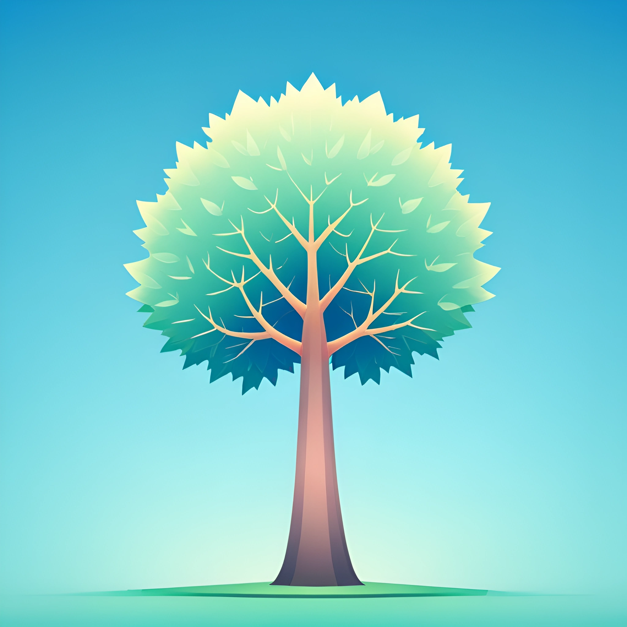 Stylistic Tree Stylized Tree Illustration - Free Download - AI Scribbles
