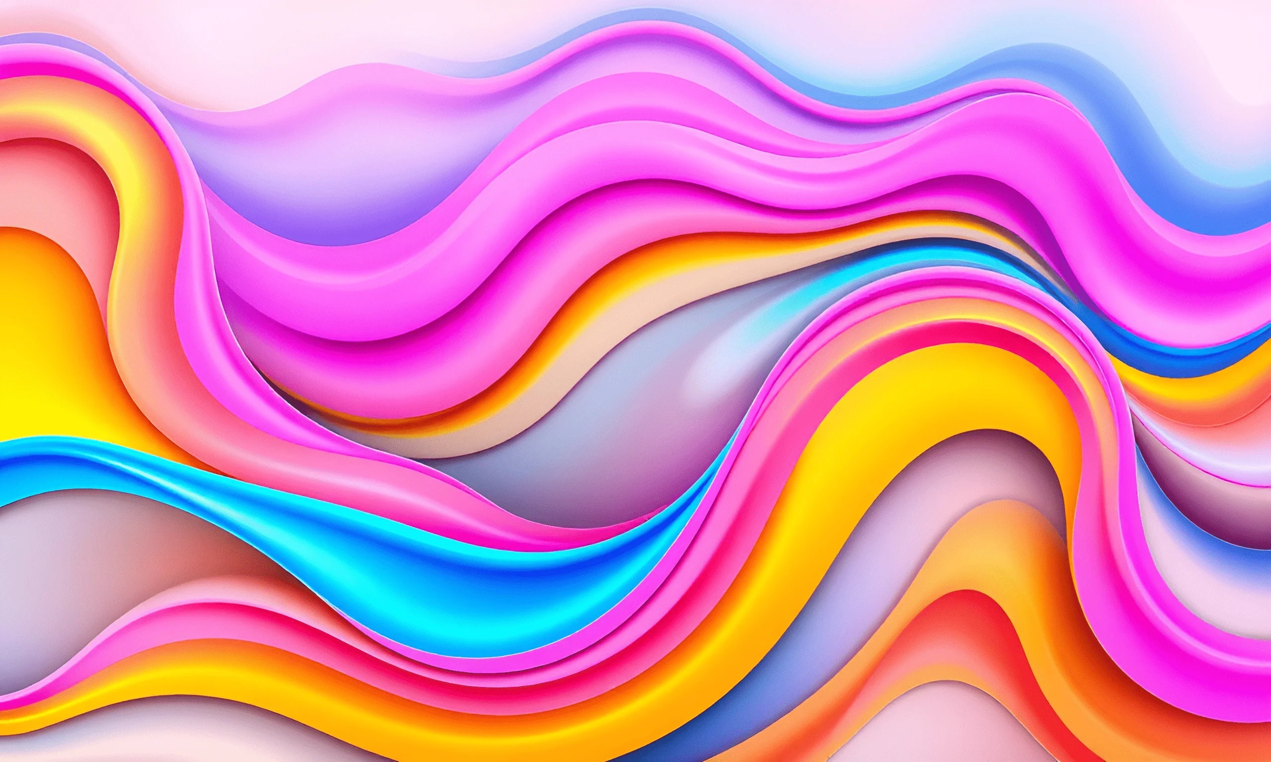 Colorful Abstract Fluid Wave Pattern - Free Download - AI Scribbles