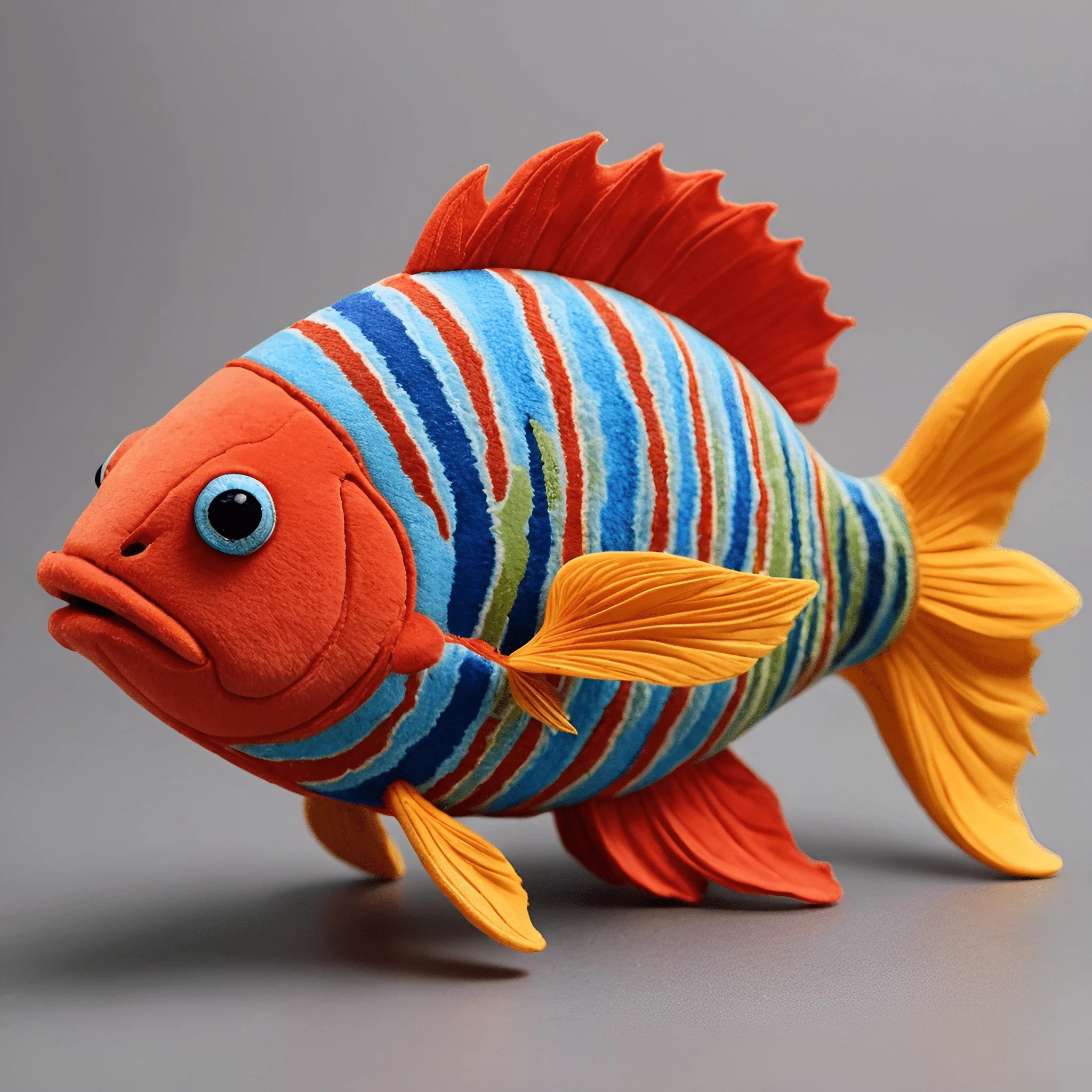 Doll Fish Colorful Plush Fish Toy - Free Download - AI Scribbles