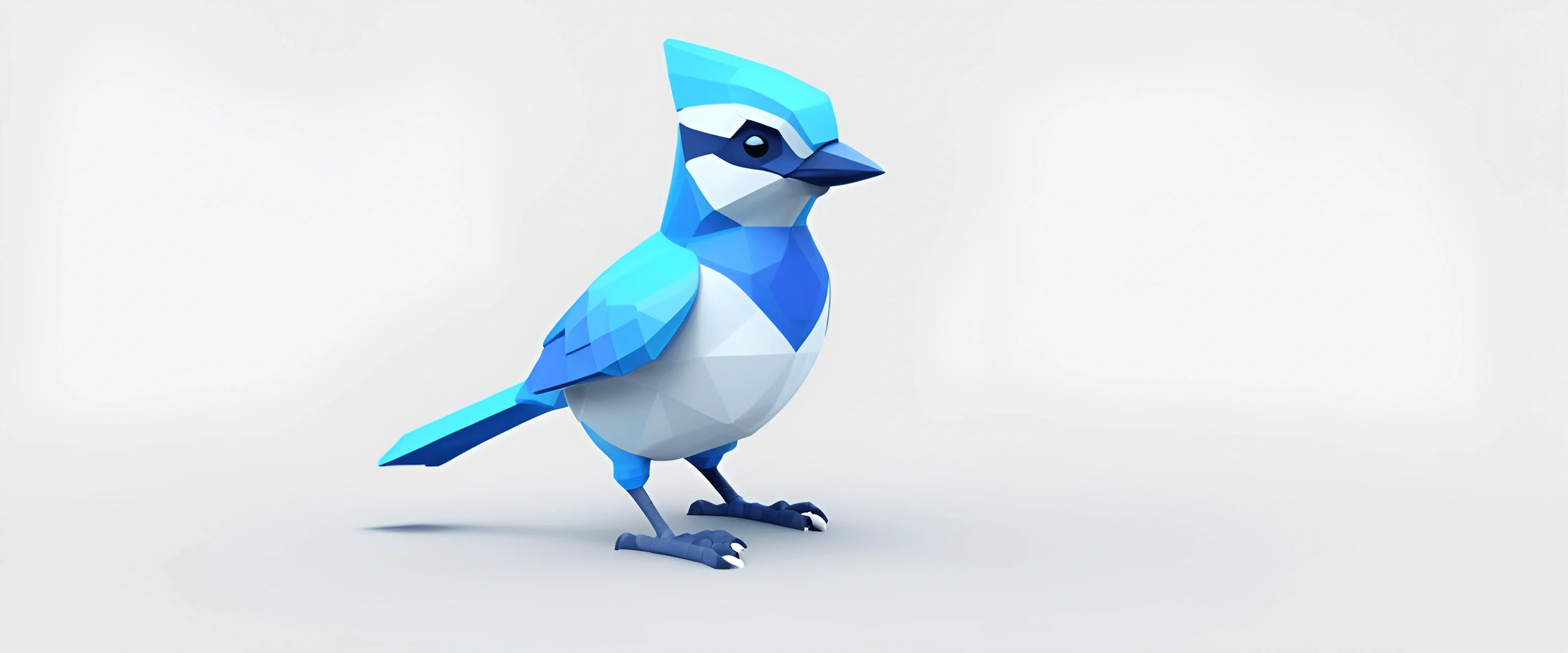 Poly Blue Low Poly Blue Jay Bird - Free Download - AI Scribbles