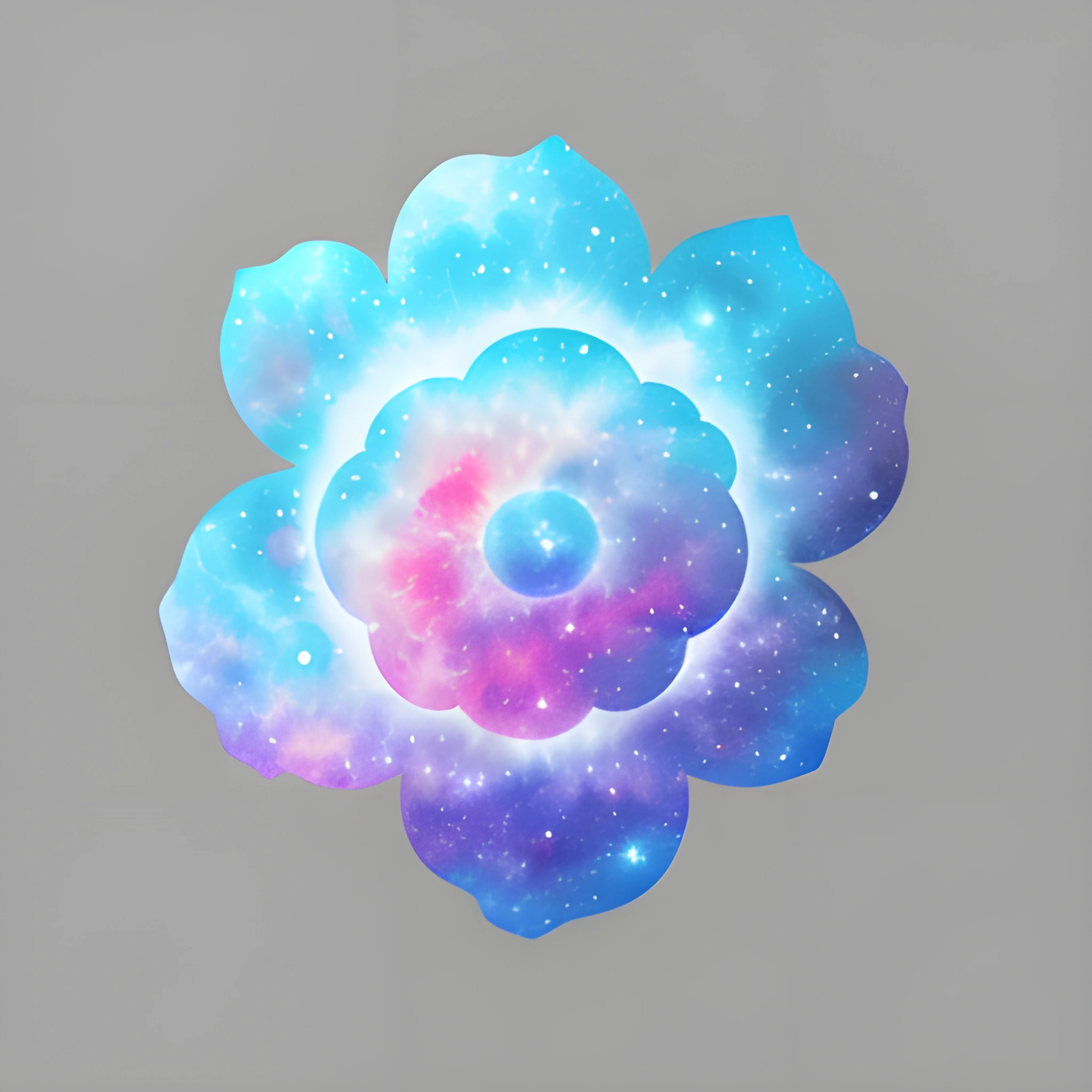 a picture of a flower with a galaxy background