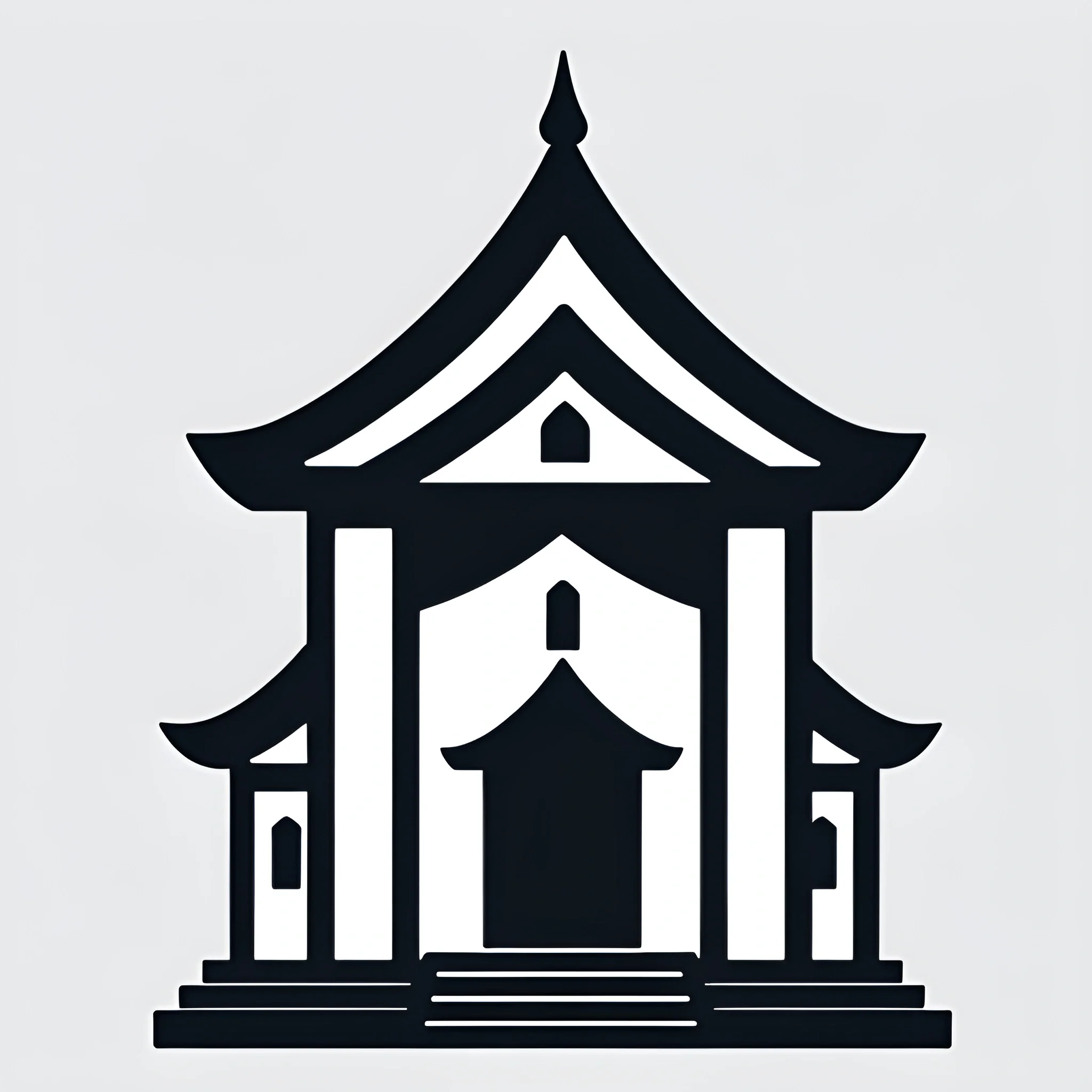 Traditional Asian Temple Icon - Free Download - AI Scribbles