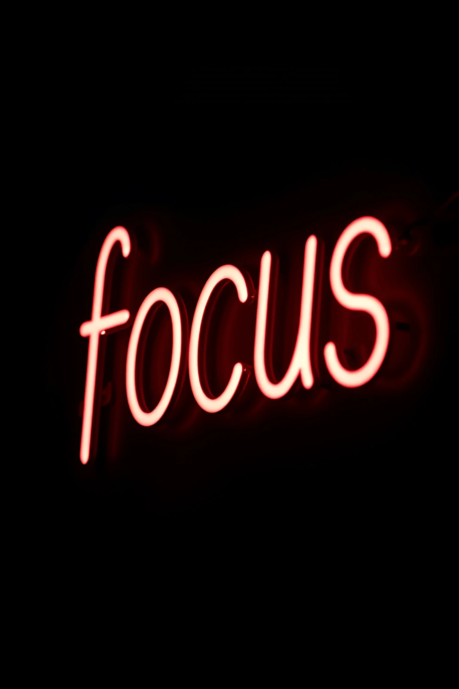 Sign For Focus Neon Sign Reading 'Focus' - Free Download - AI Scribbles