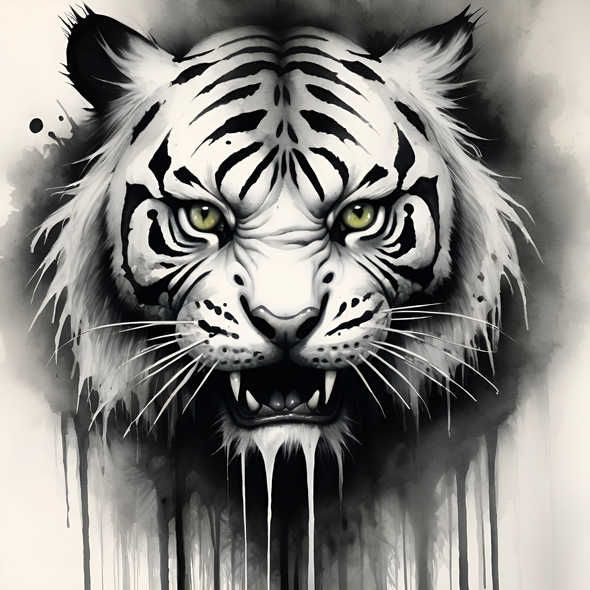 Majestic White Tiger Portrait - Free Download - AI Scribbles