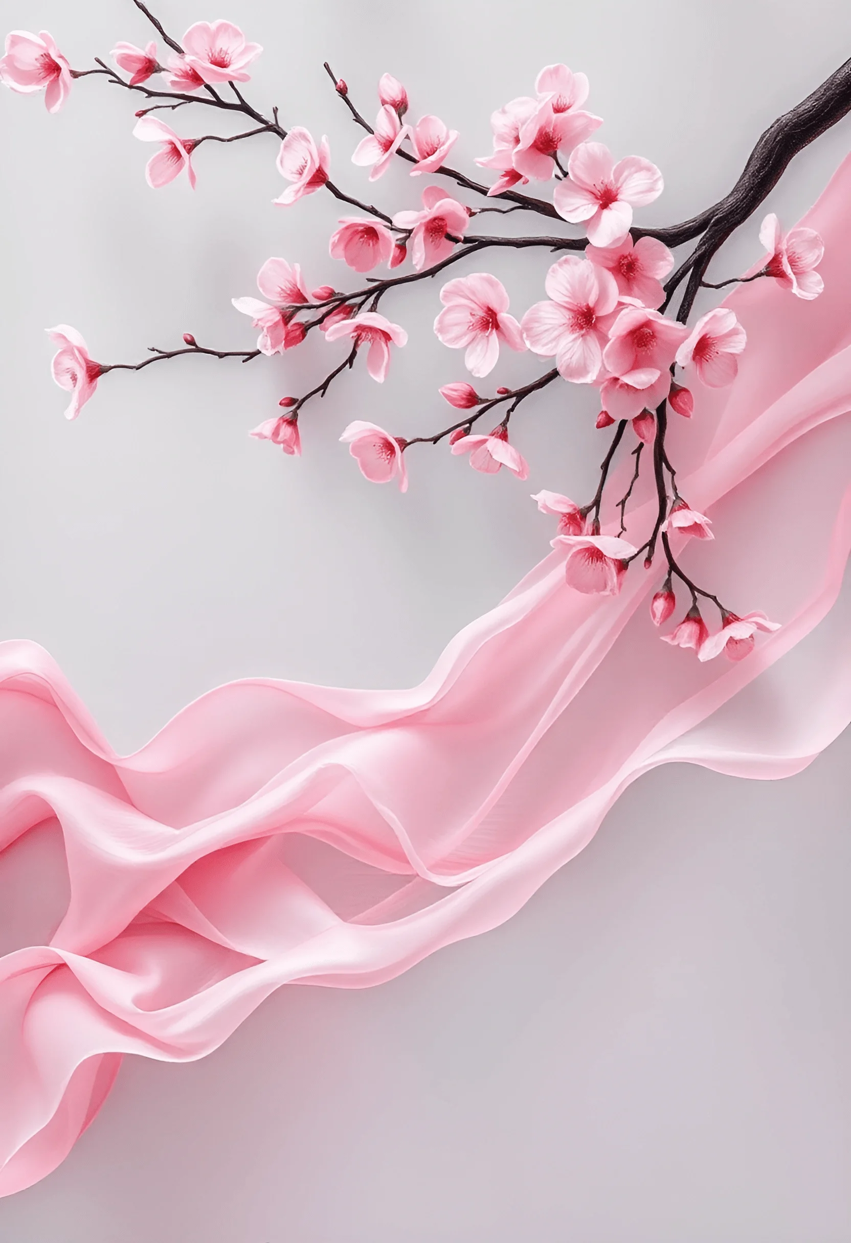 Delicate Pink Cherry Blossom Arrangement - Free Download - AI Scribbles
