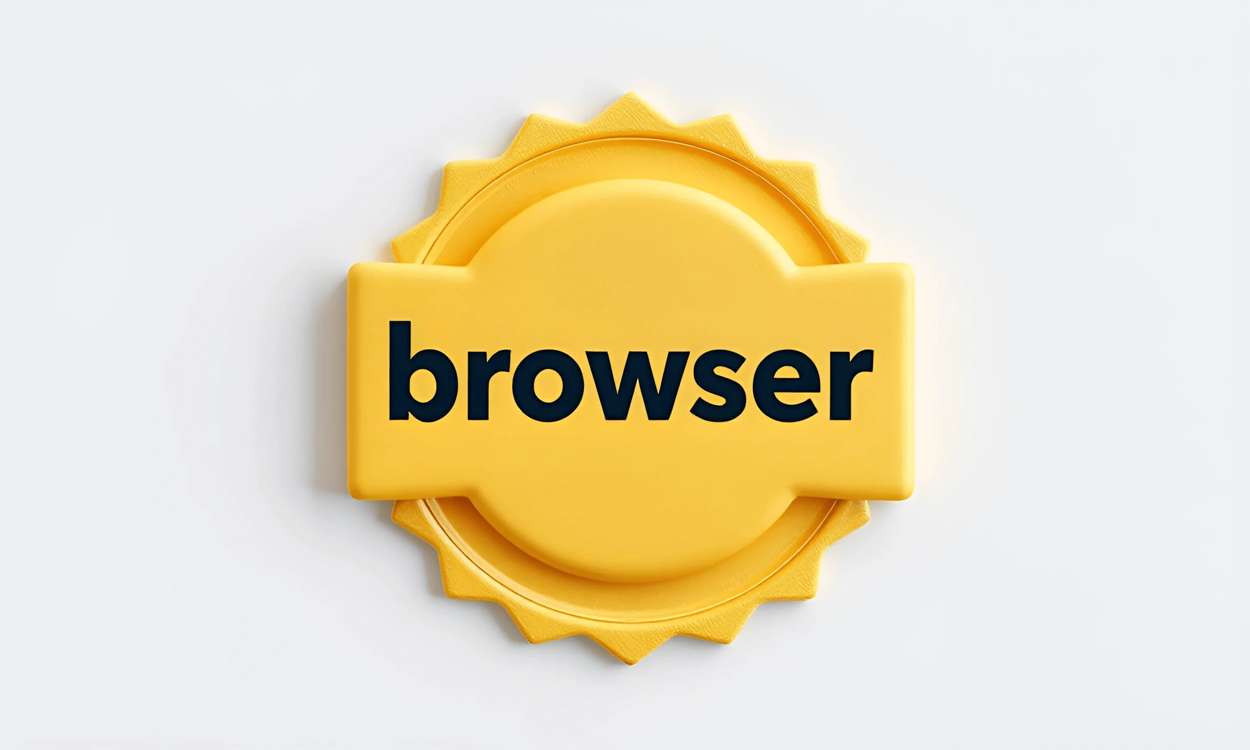 Yellow Browser Label Badge - Free Download - AI Scribbles