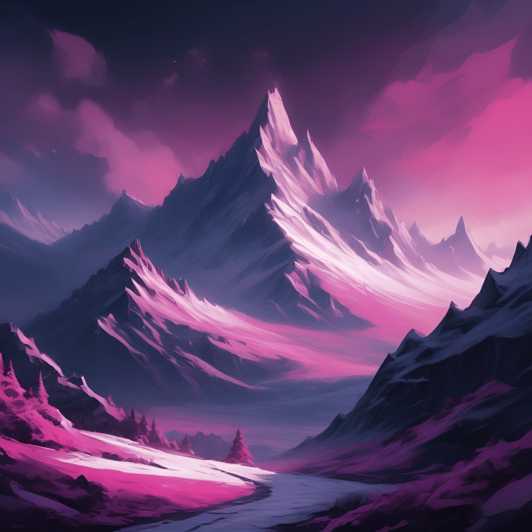 Majestic Mountain at Sunset - Free Download - AI Scribbles