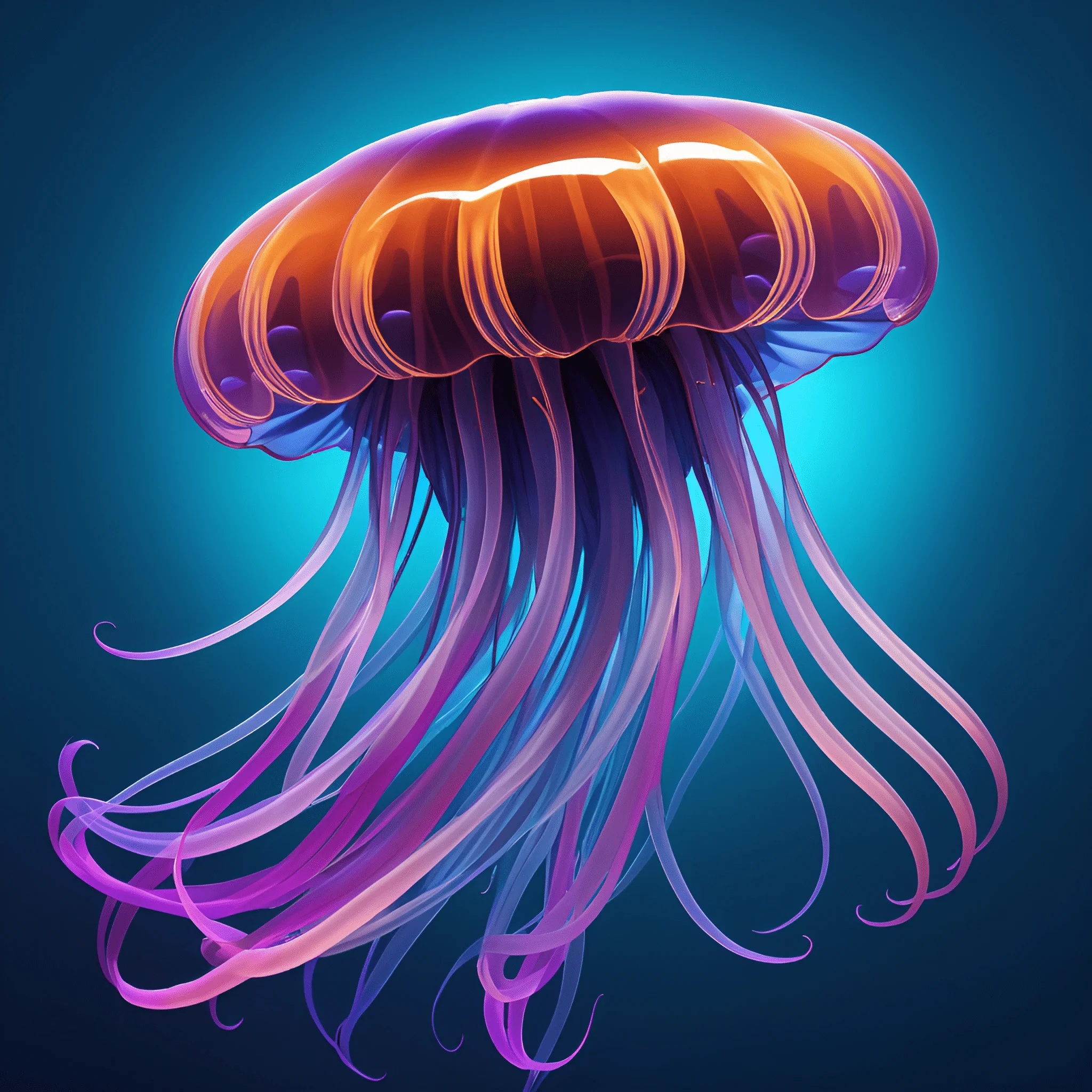 Colorful Jellyfish Illustration - Free Download - AI Scribbles