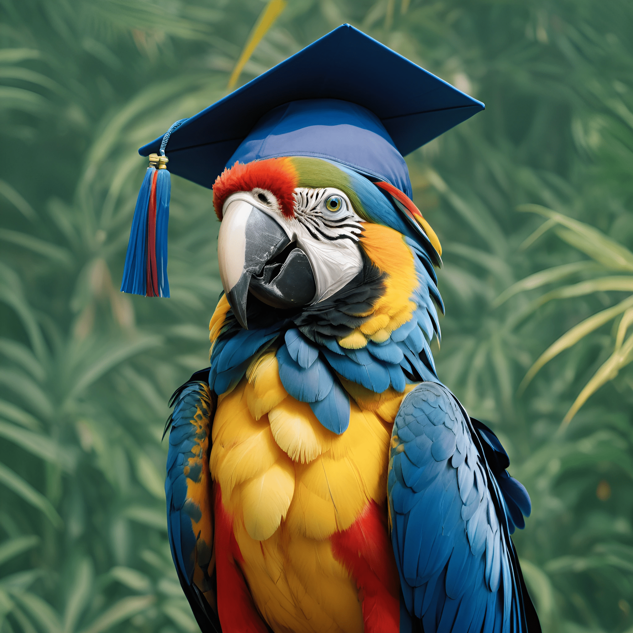 Graduated Parrot - Free Download - AI Scribbles
