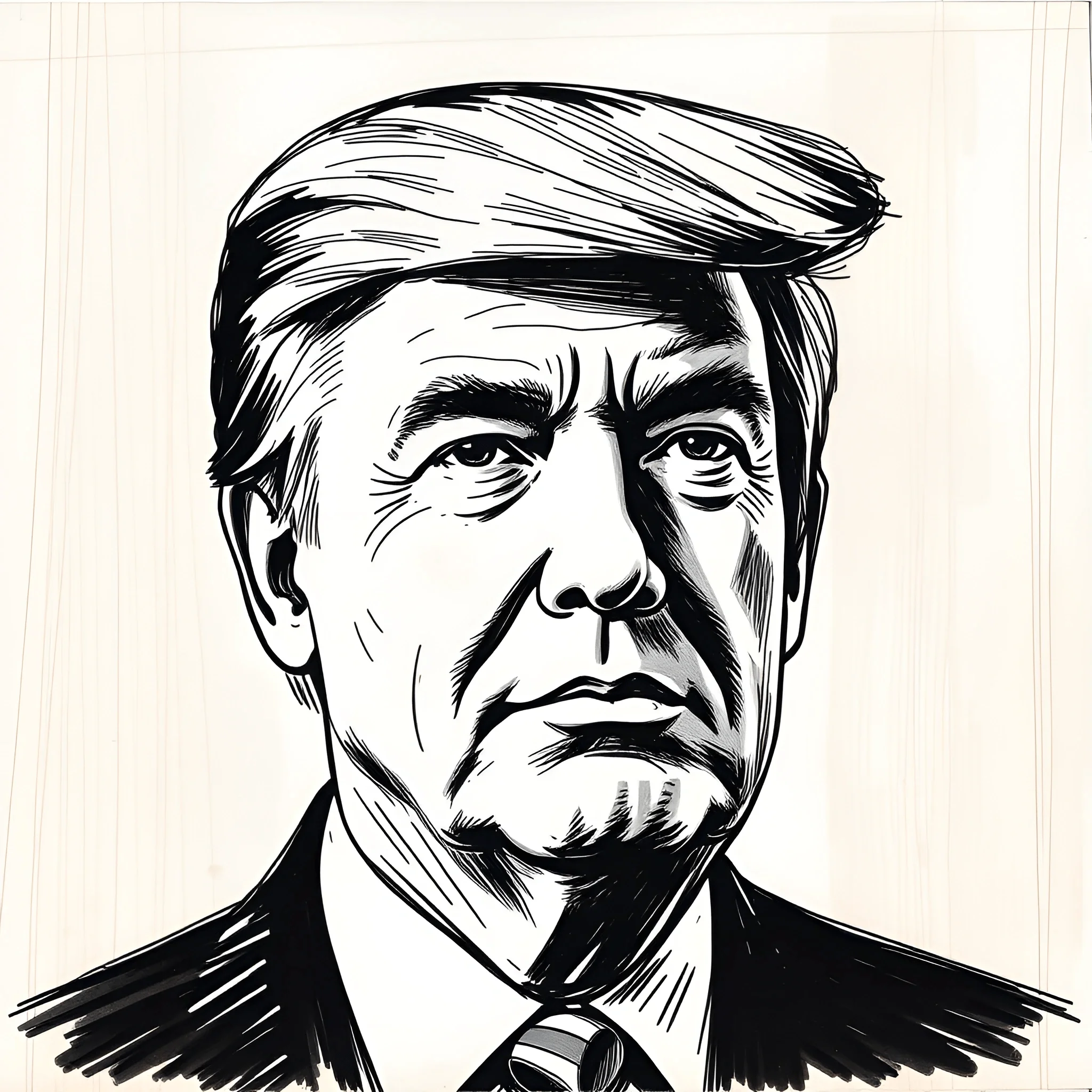 Black and White Political Leader Illustration - Free Download - AI ...