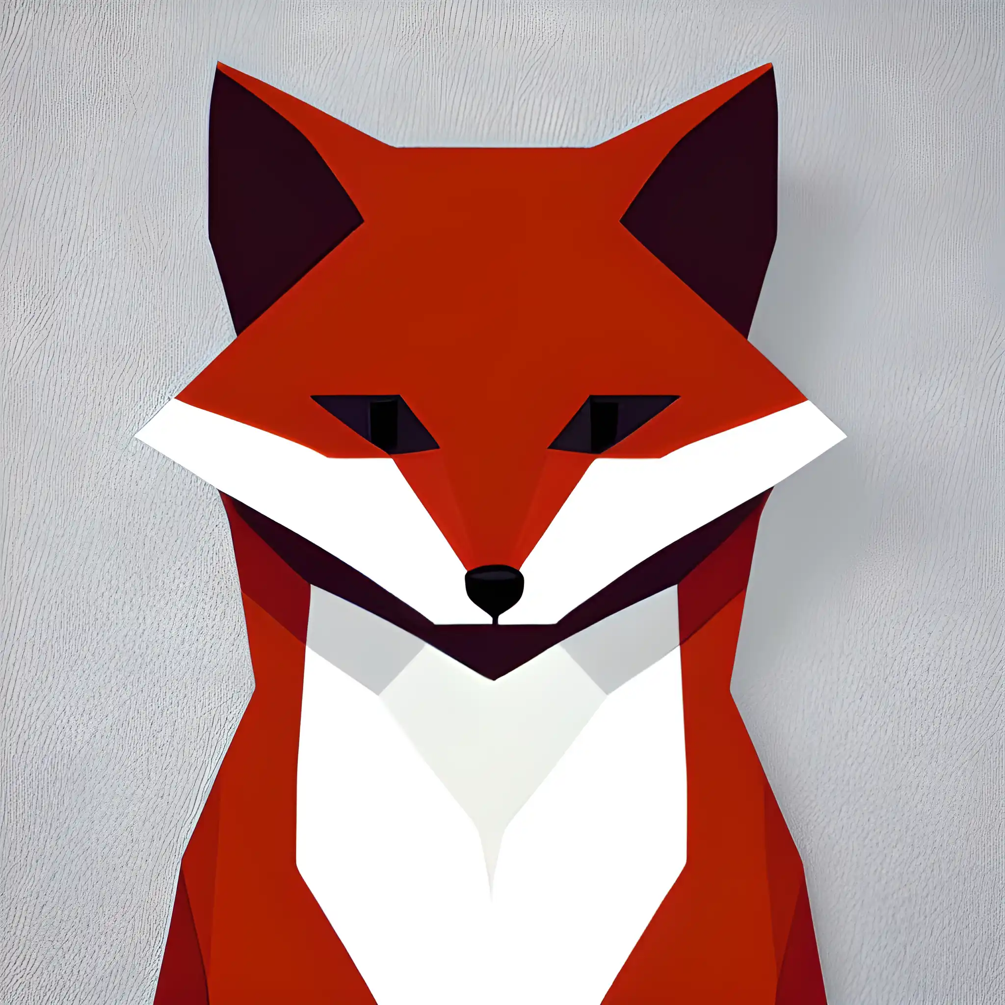 a red fox with a white chest and a black nose