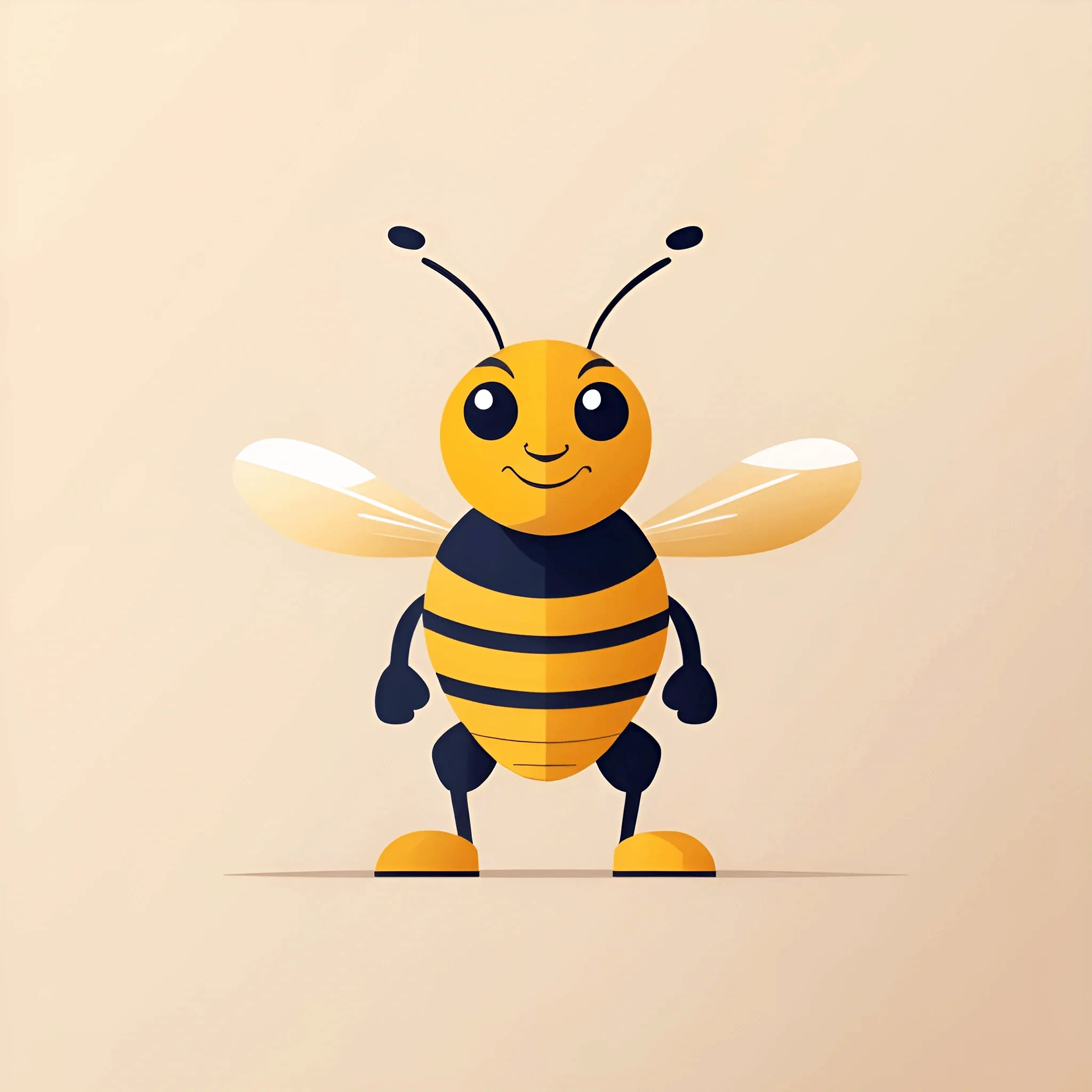 Cute Cartoon Bee Character - Free Download - AI Scribbles