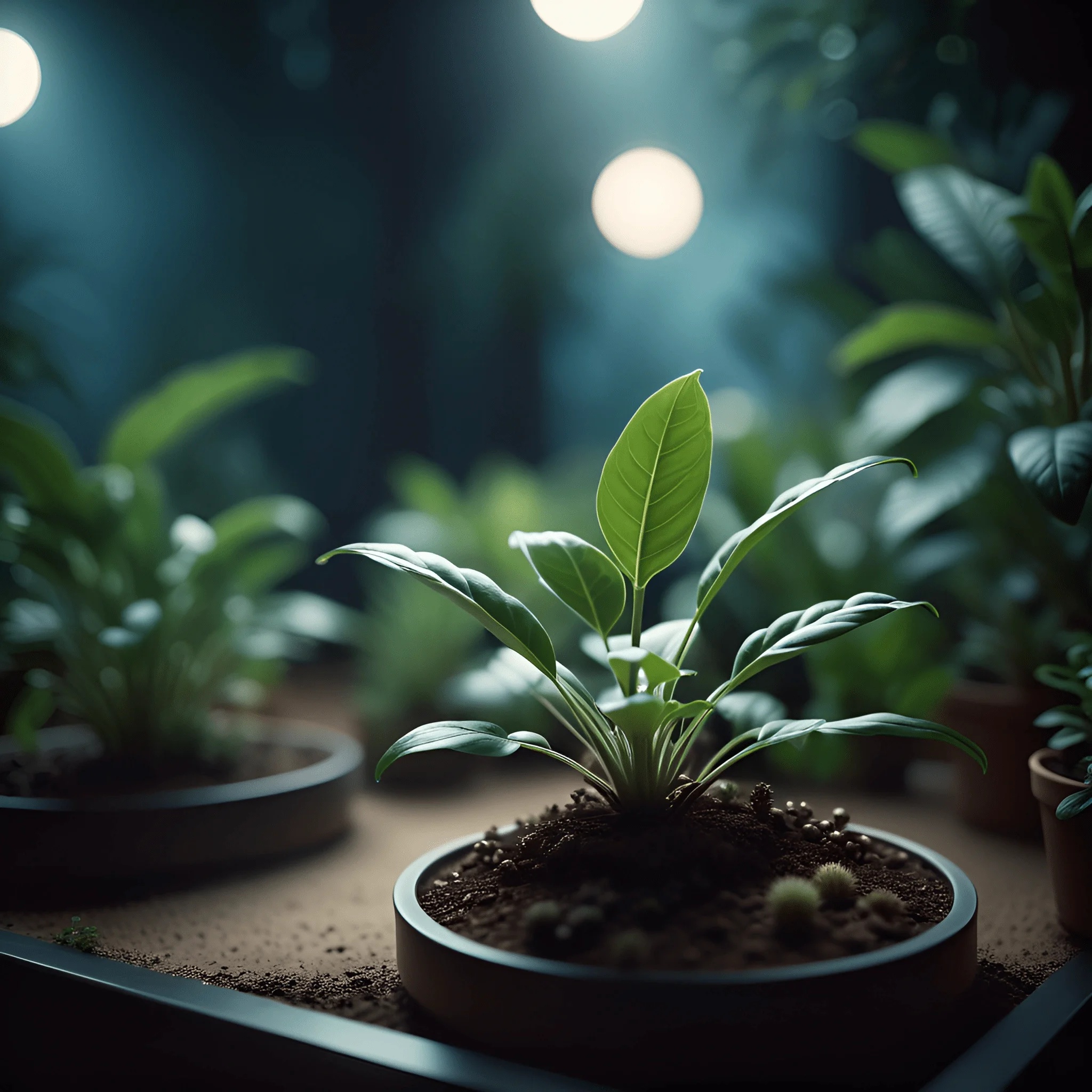 Indoor Potted Plant Under Soft Lighting - Free Download - AI Scribbles