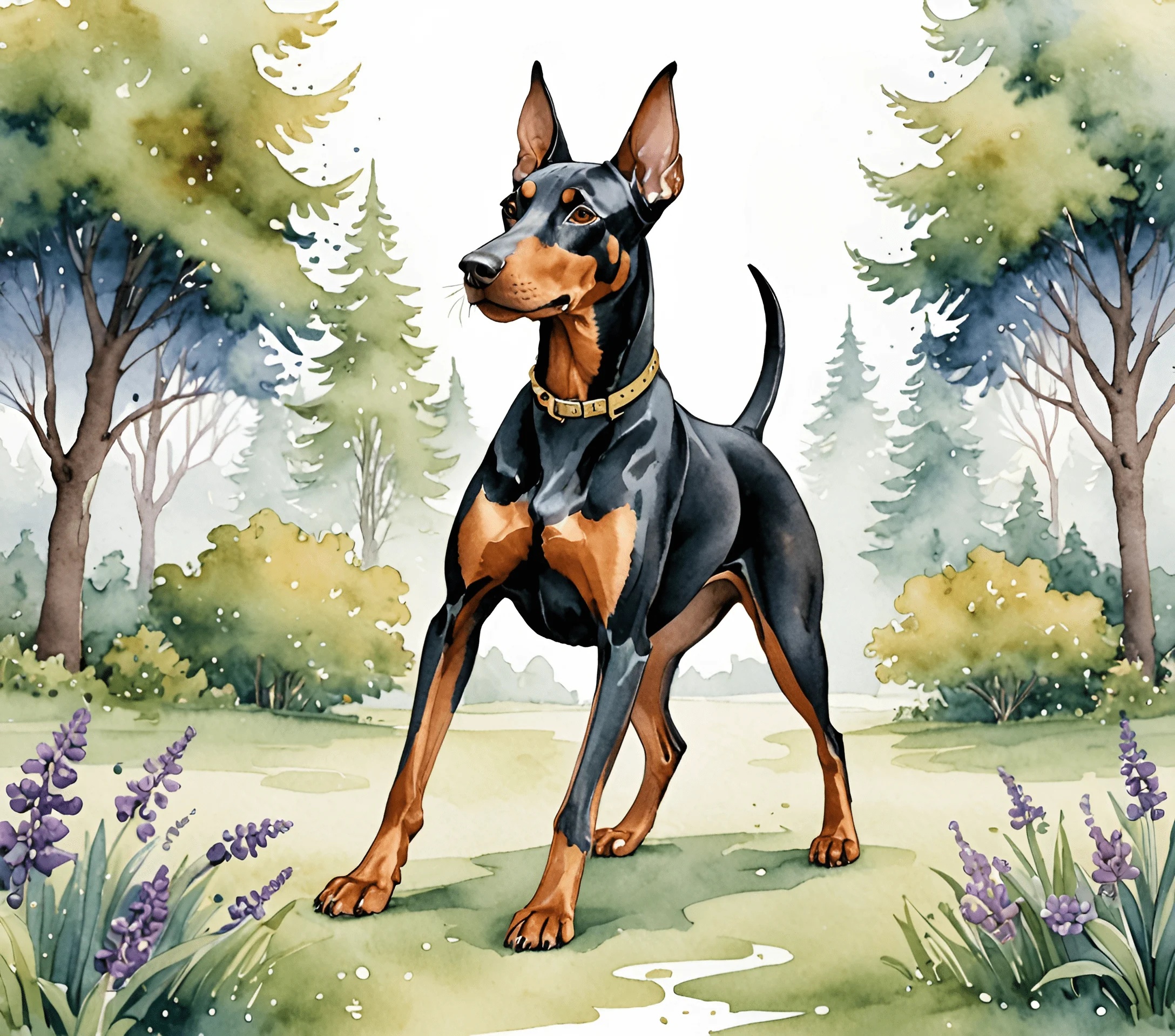 Majestic Doberman in a Natural Setting - Free Download - AI Scribbles