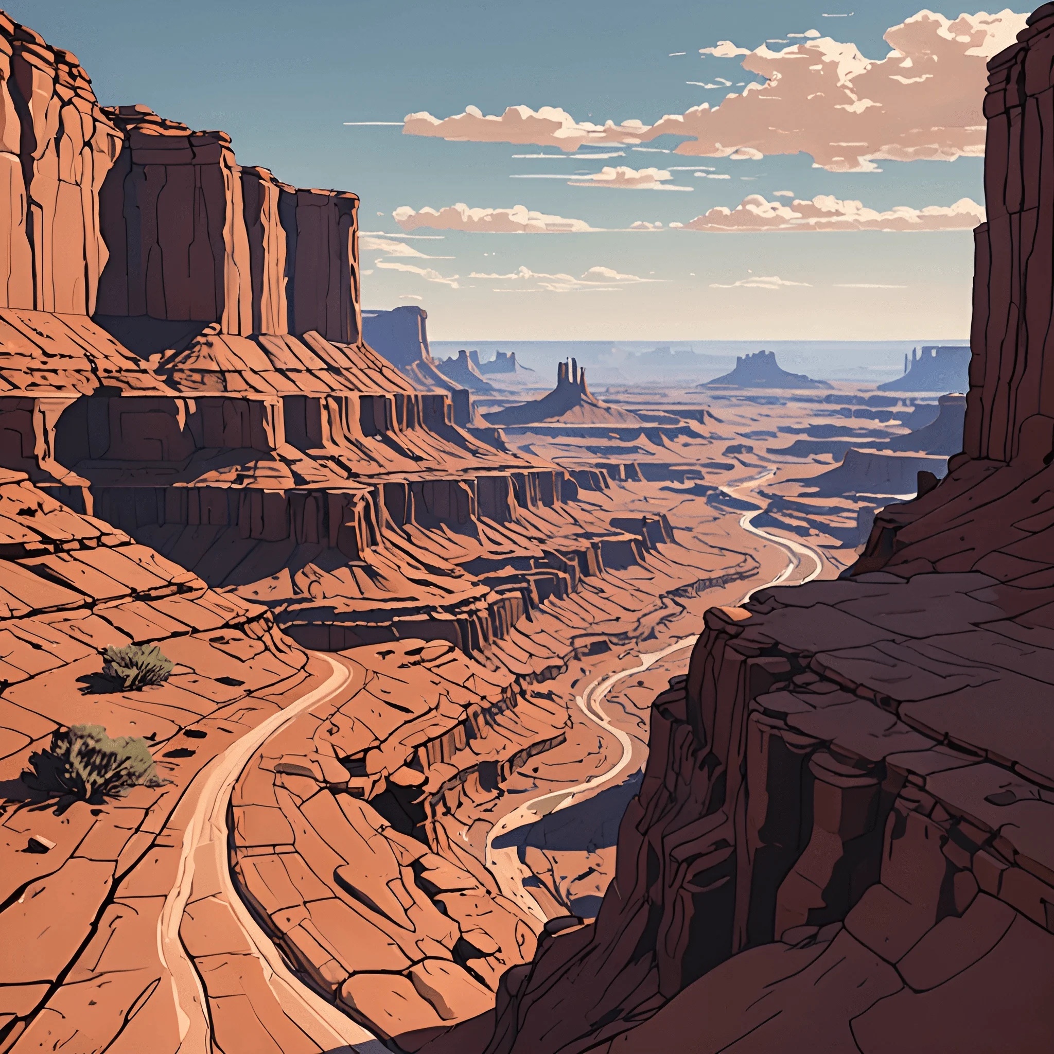 Desert Canyon Landscape - Free Download - AI Scribbles