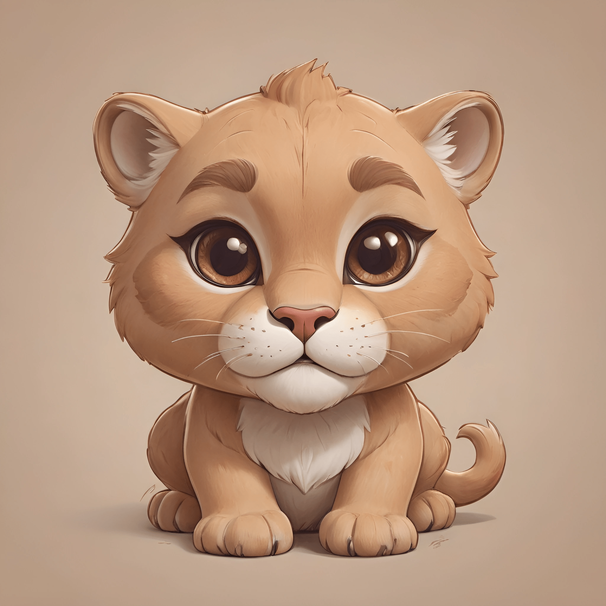 Adorable Cartoon Lion Cub - Free Download - AI Scribbles