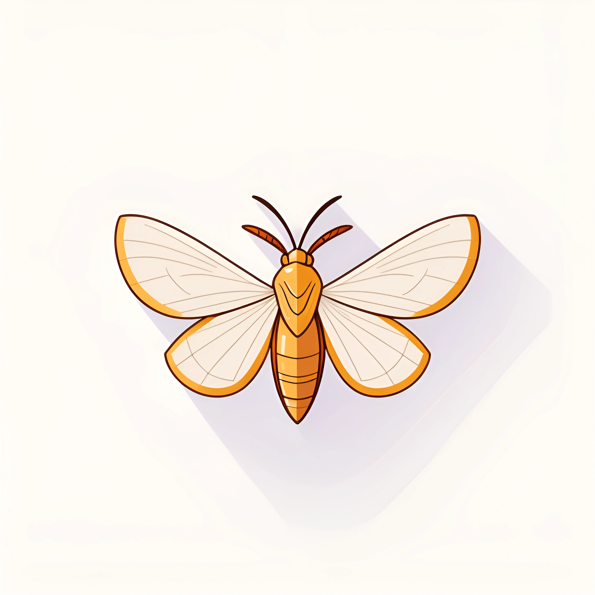 Stock Image Insect Vector Moth Illustrated Moth on a Plain Background - Free Download - AI Scribbles