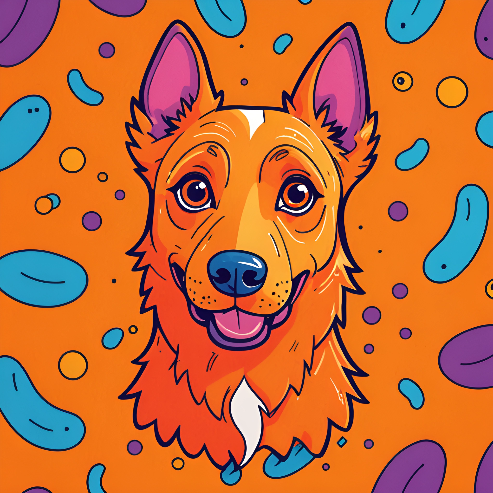 Dogs See Color Cartoon Colorful Cartoon Dog Illustration - Free Download - AI Scribbles
