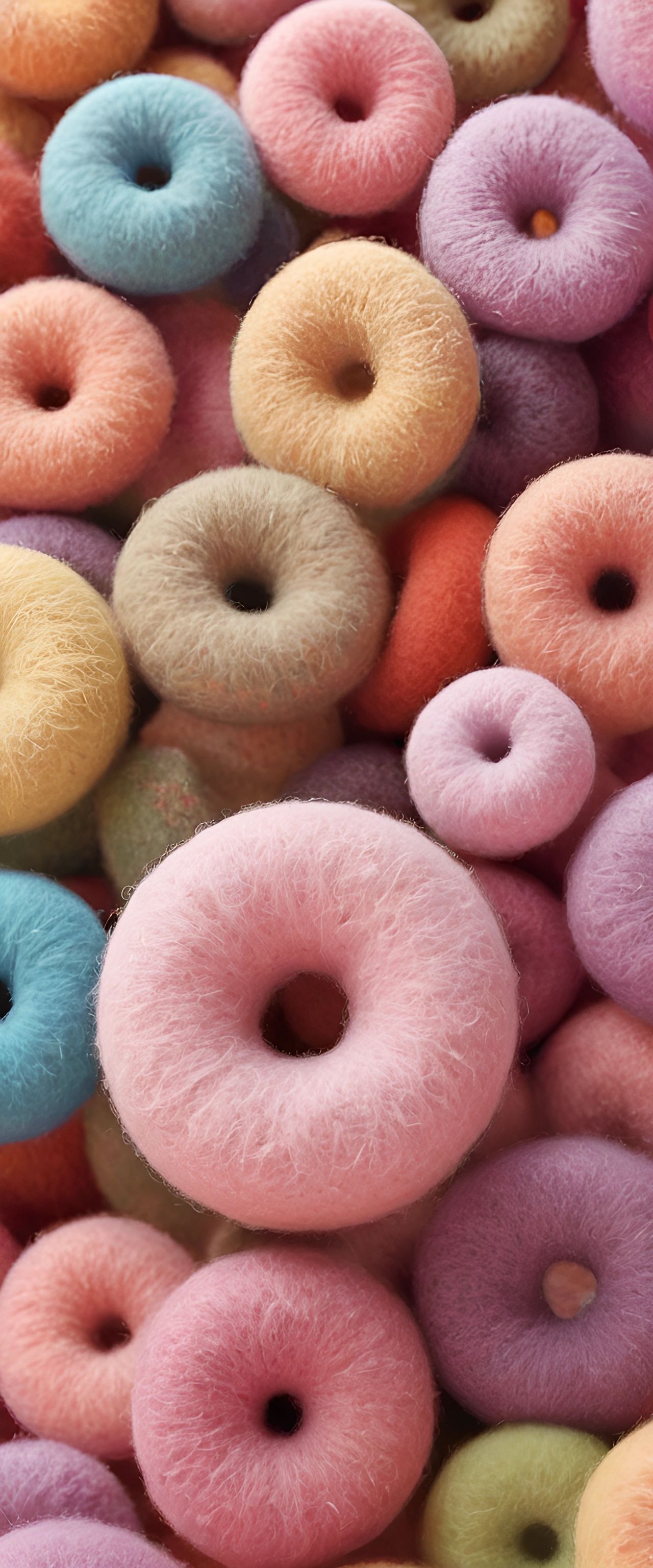 Colorful Felt Donuts - Free Download - AI Scribbles