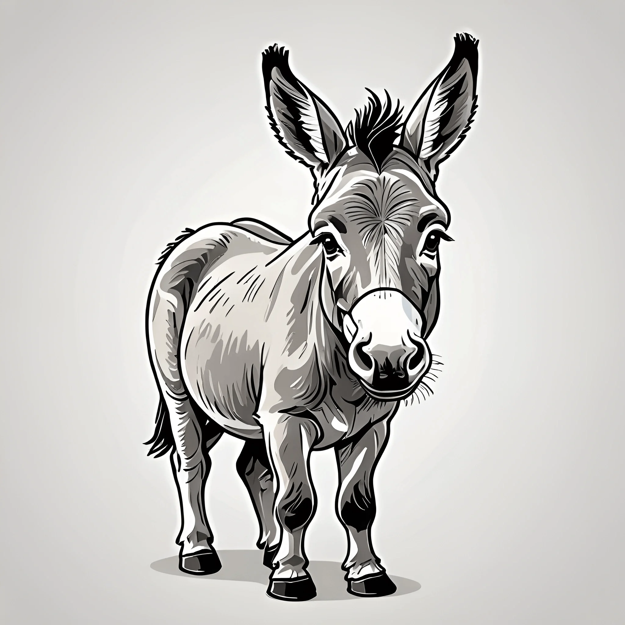 Hand-Drawn Donkey Illustration - Free Download - AI Scribbles