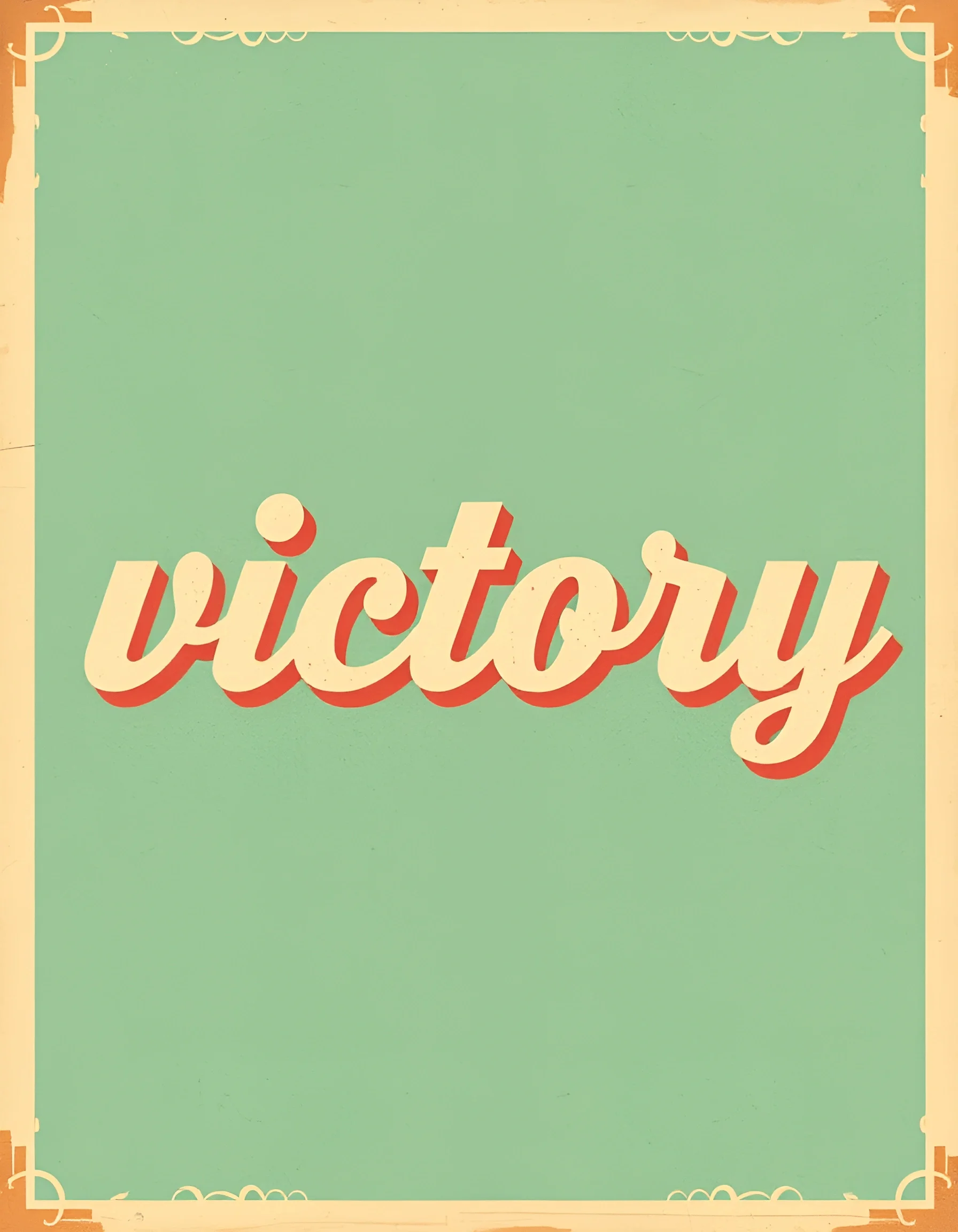 Retro Victory Text Retro Victory Typography Design - Free Download - AI Scribbles
