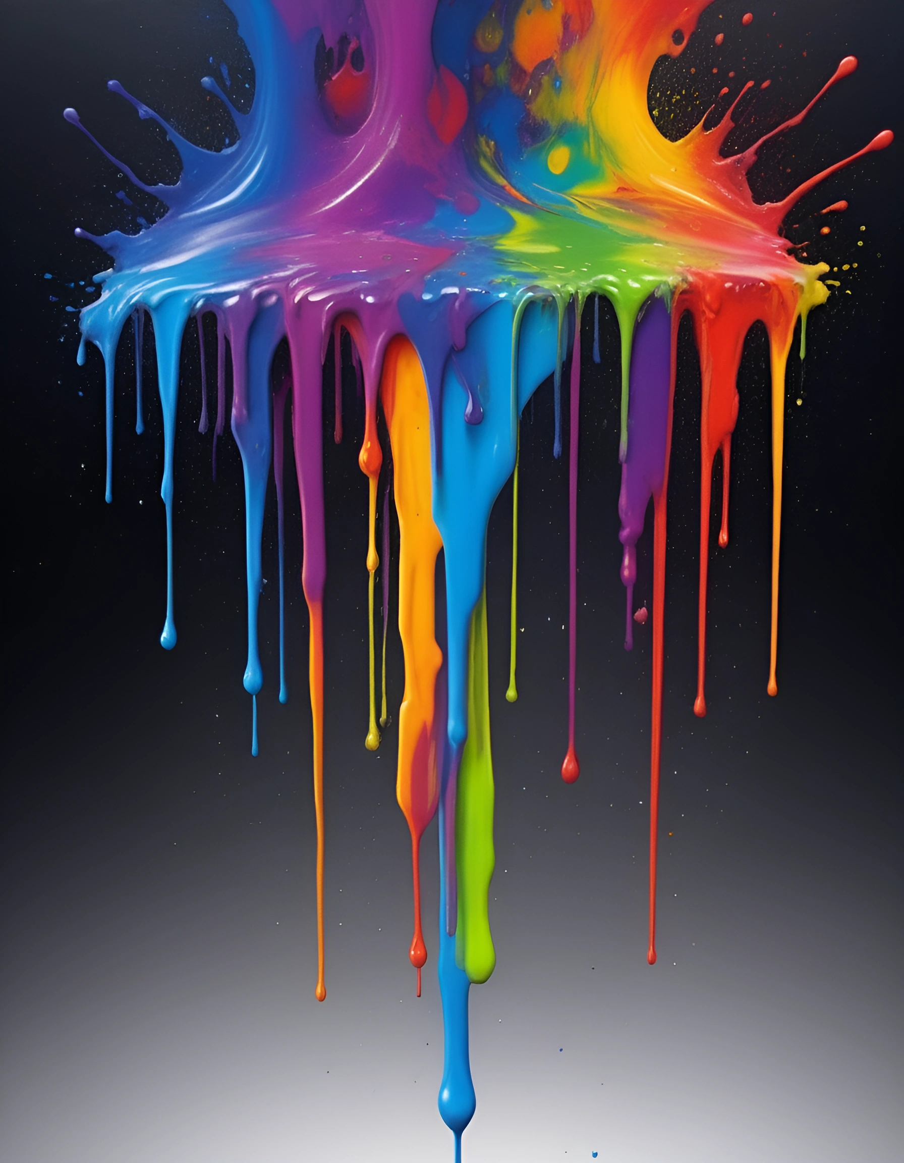 Vibrant Paint Drips - Free Download - AI Scribbles