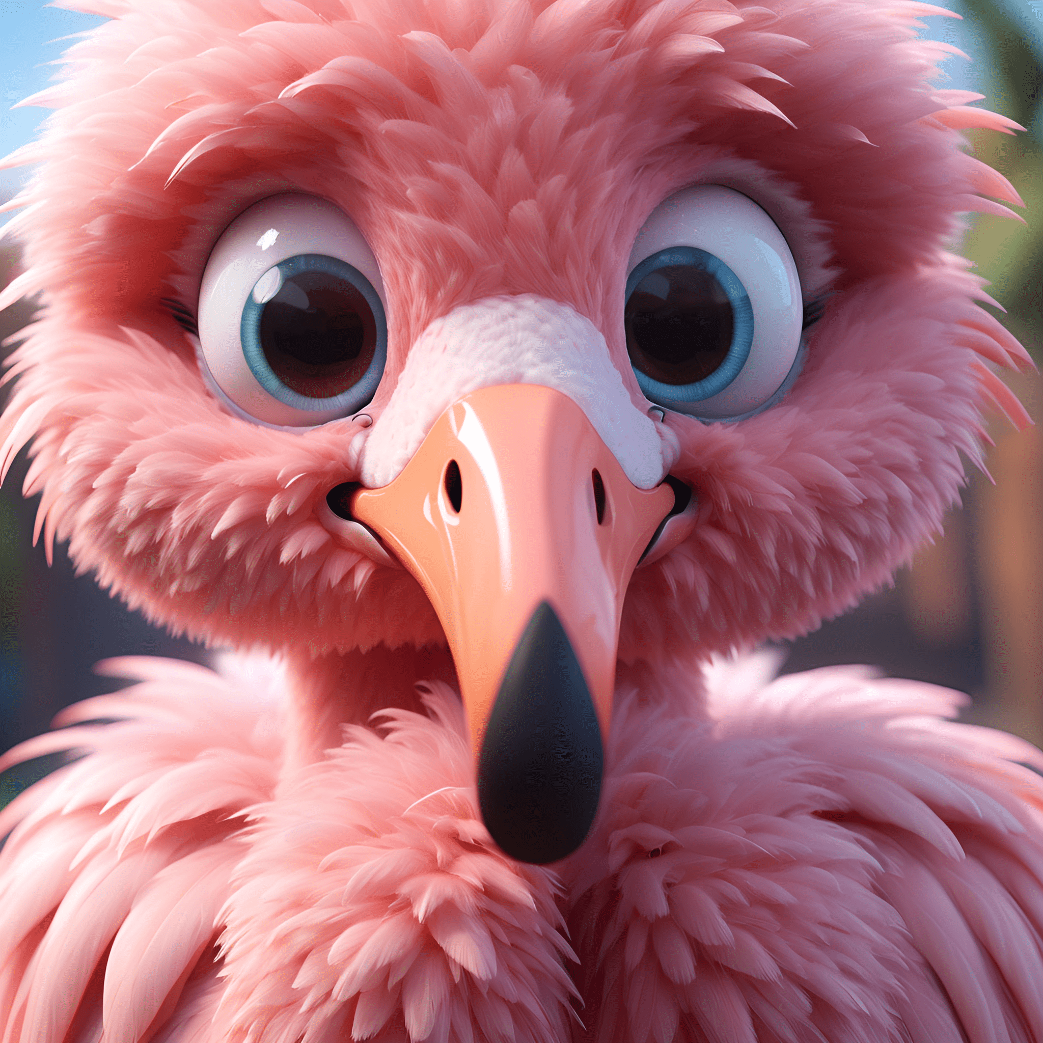 Cute Pink Bird Close-Up - Free Download - AI Scribbles
