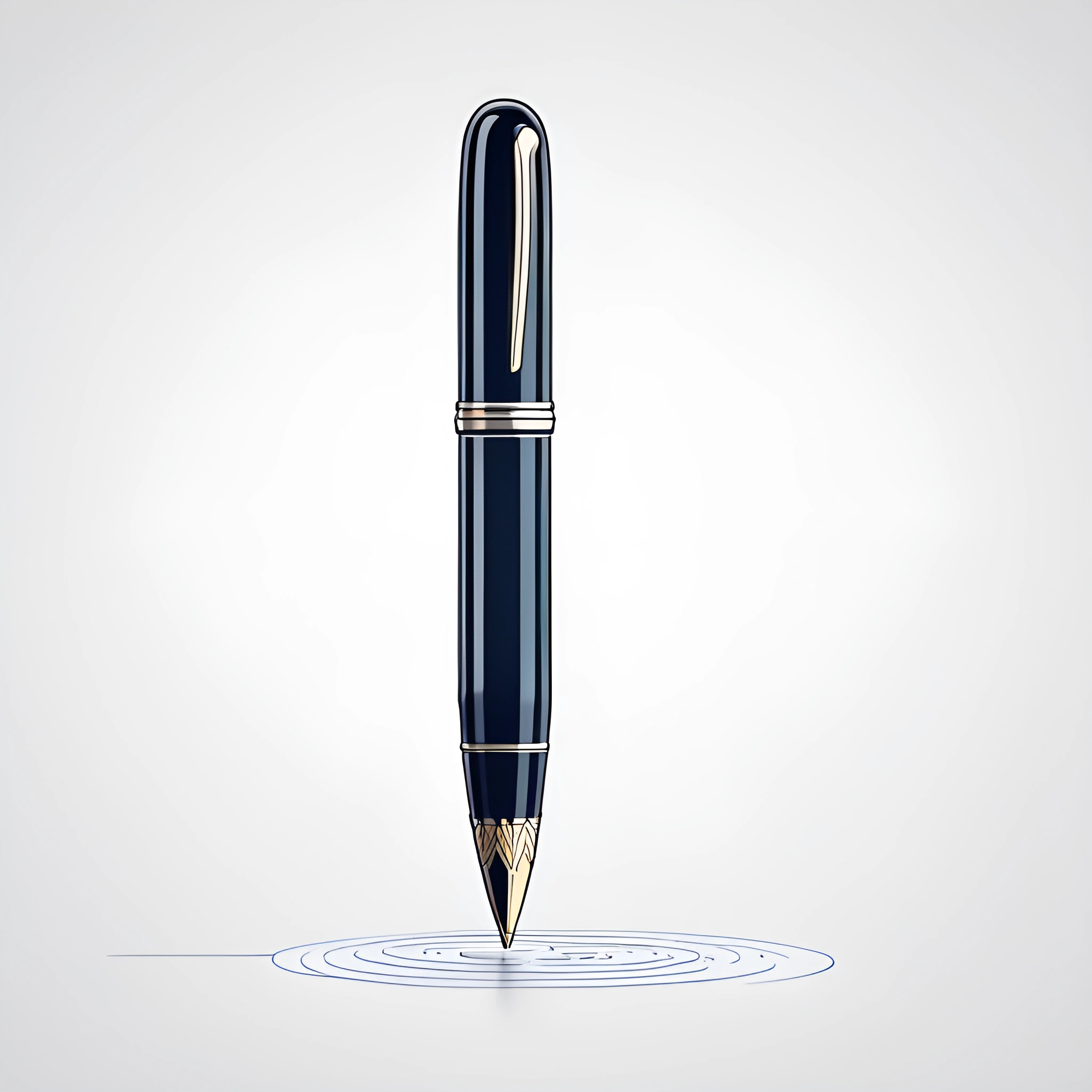 Elegant Fountain Pen Illustration - Free Download - AI Scribbles