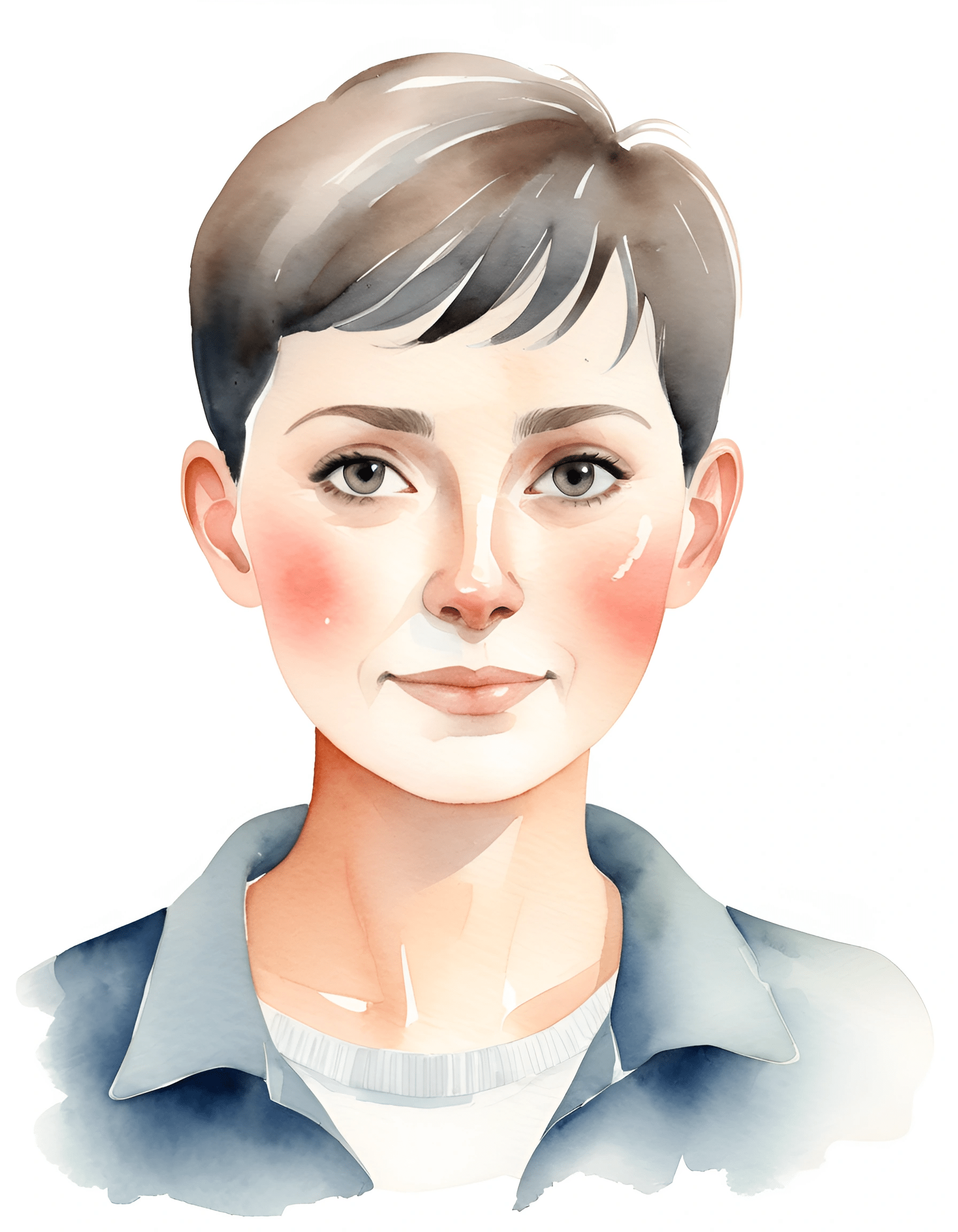 Watercolor Portrait of a Young Woman - Free Download - AI Scribbles