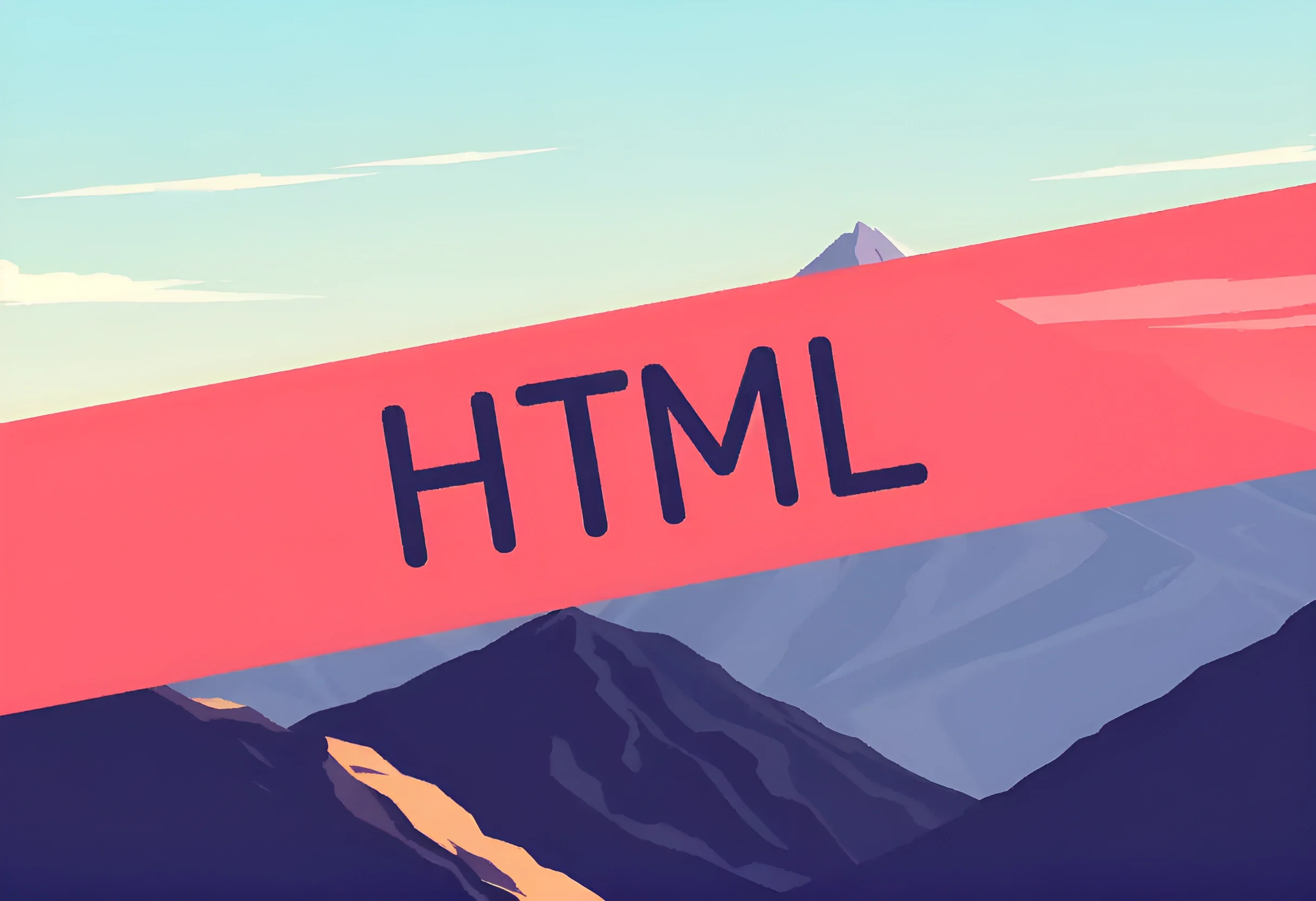 Html Coding Photo Landscape Minimalist HTML Mountain Landscape Illustration - Free Download - AI ...