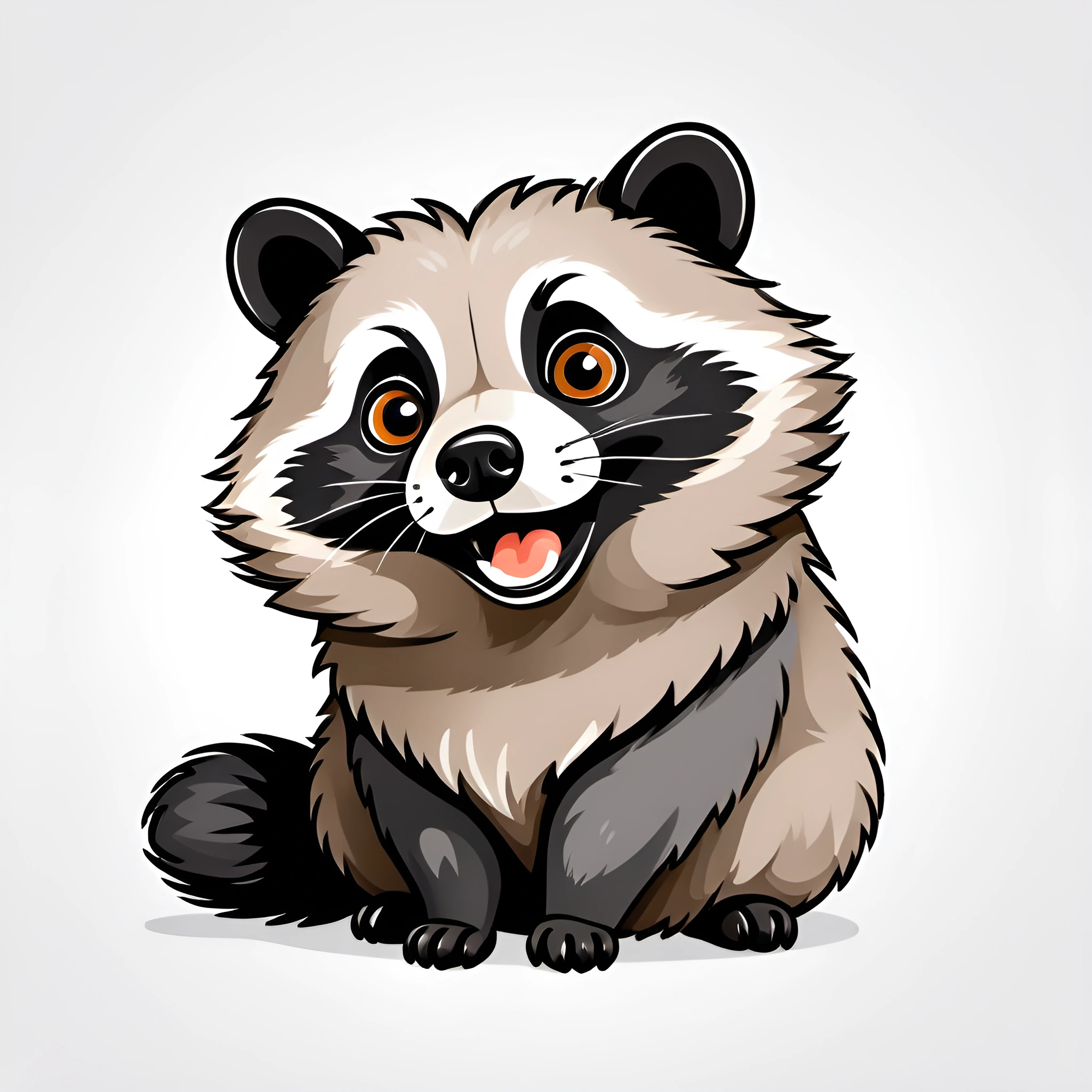Cute Cartoon Raccoon Character - Free Download - AI Scribbles