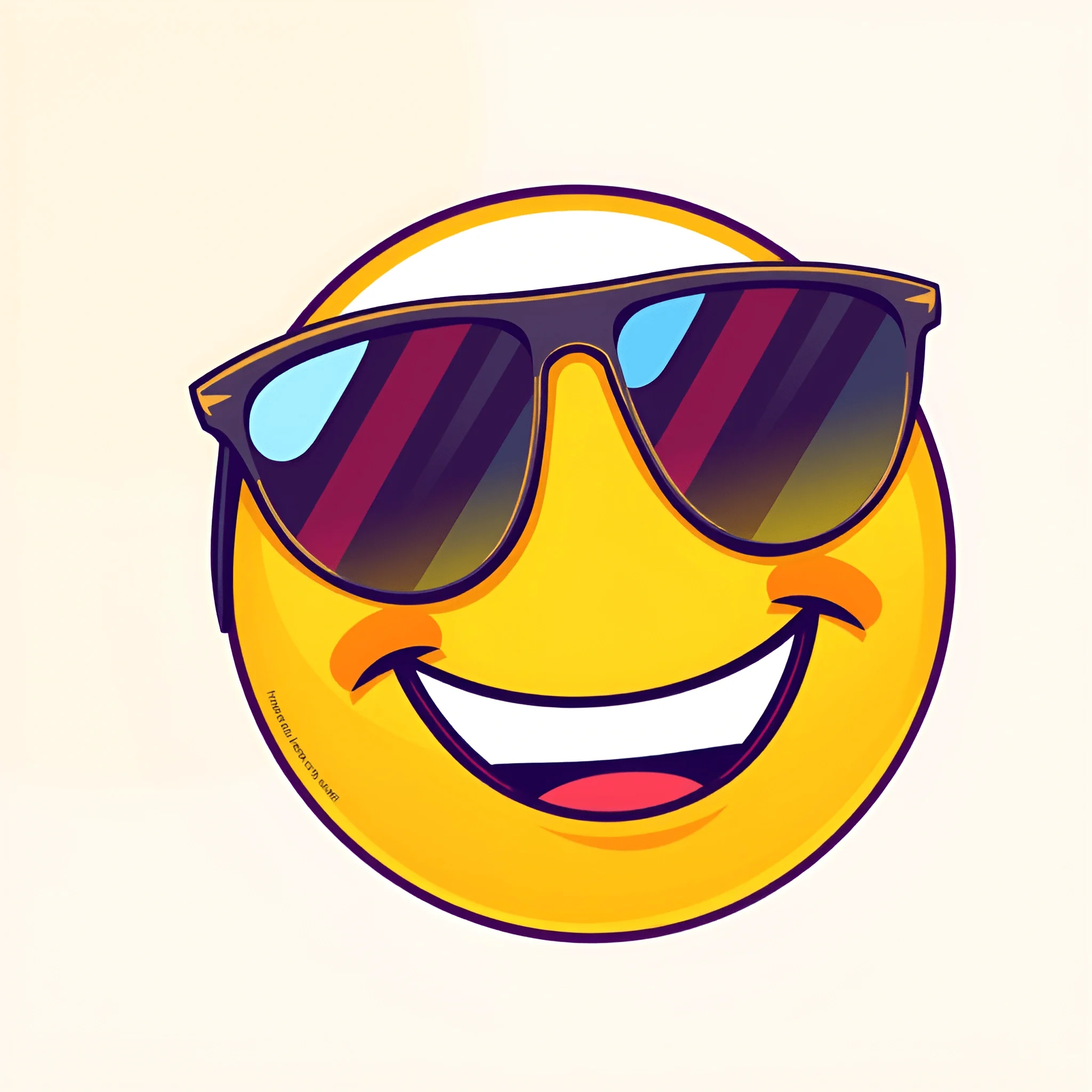 Cool Smiley Emoji with Sunglasses - Free Download - AI Scribbles