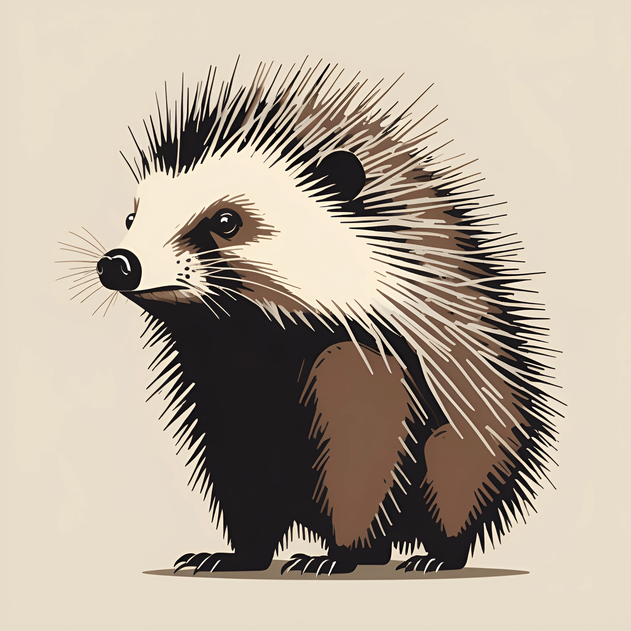 Illustration of a Hedgehog - Free Download - AI Scribbles