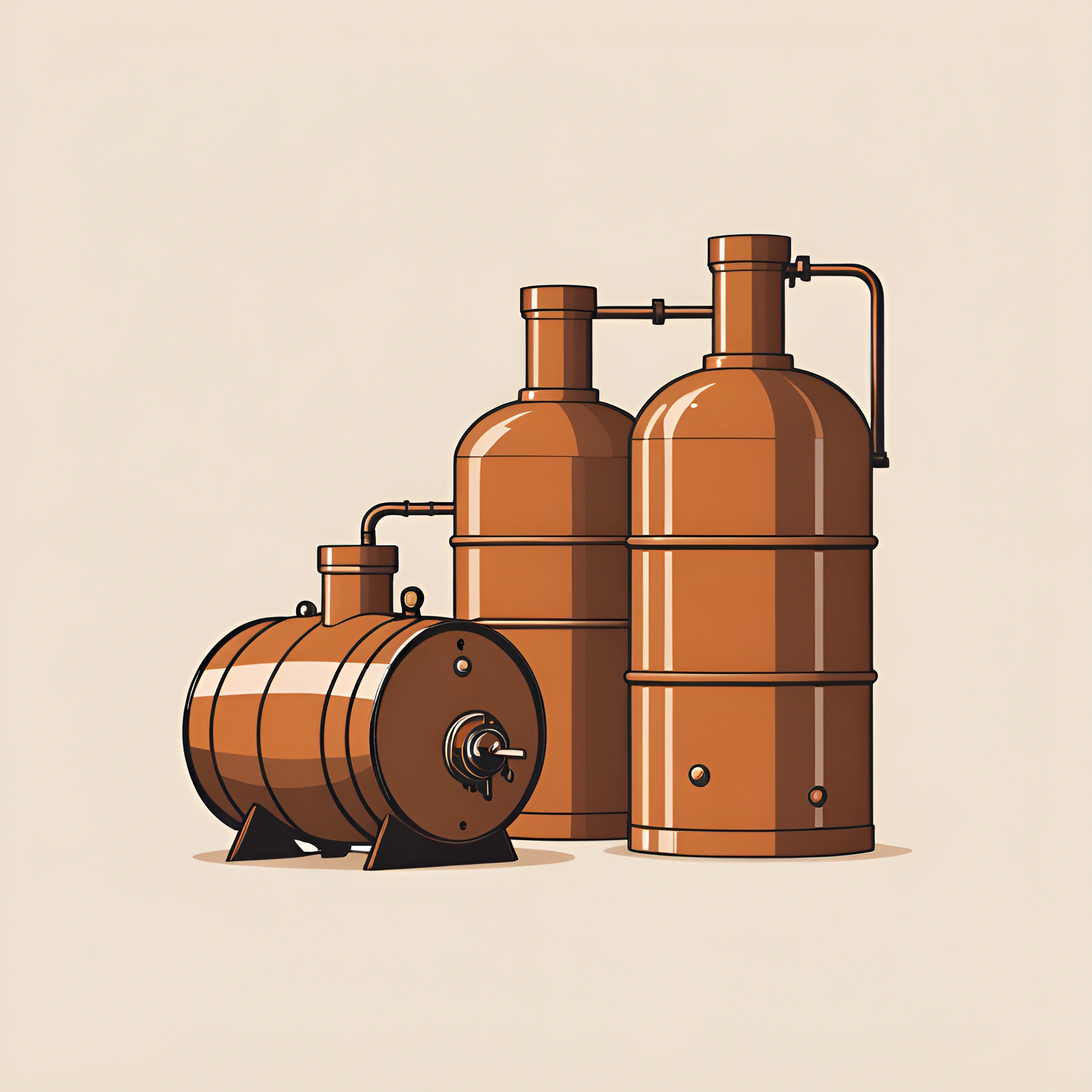 Industrial Distillation Equipment Illustration - Free Download - AI ...