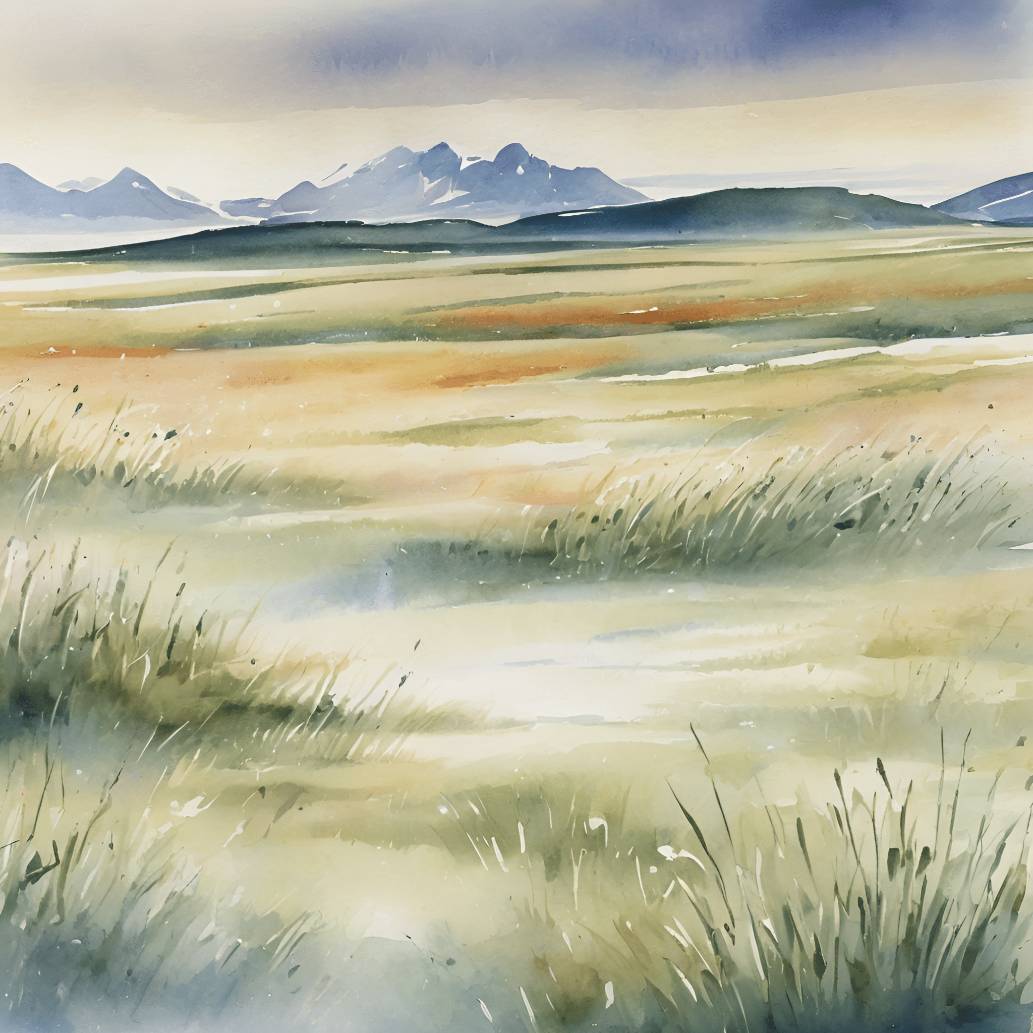 Serene Landscape Watercolor Painting - Free Download - AI Scribbles
