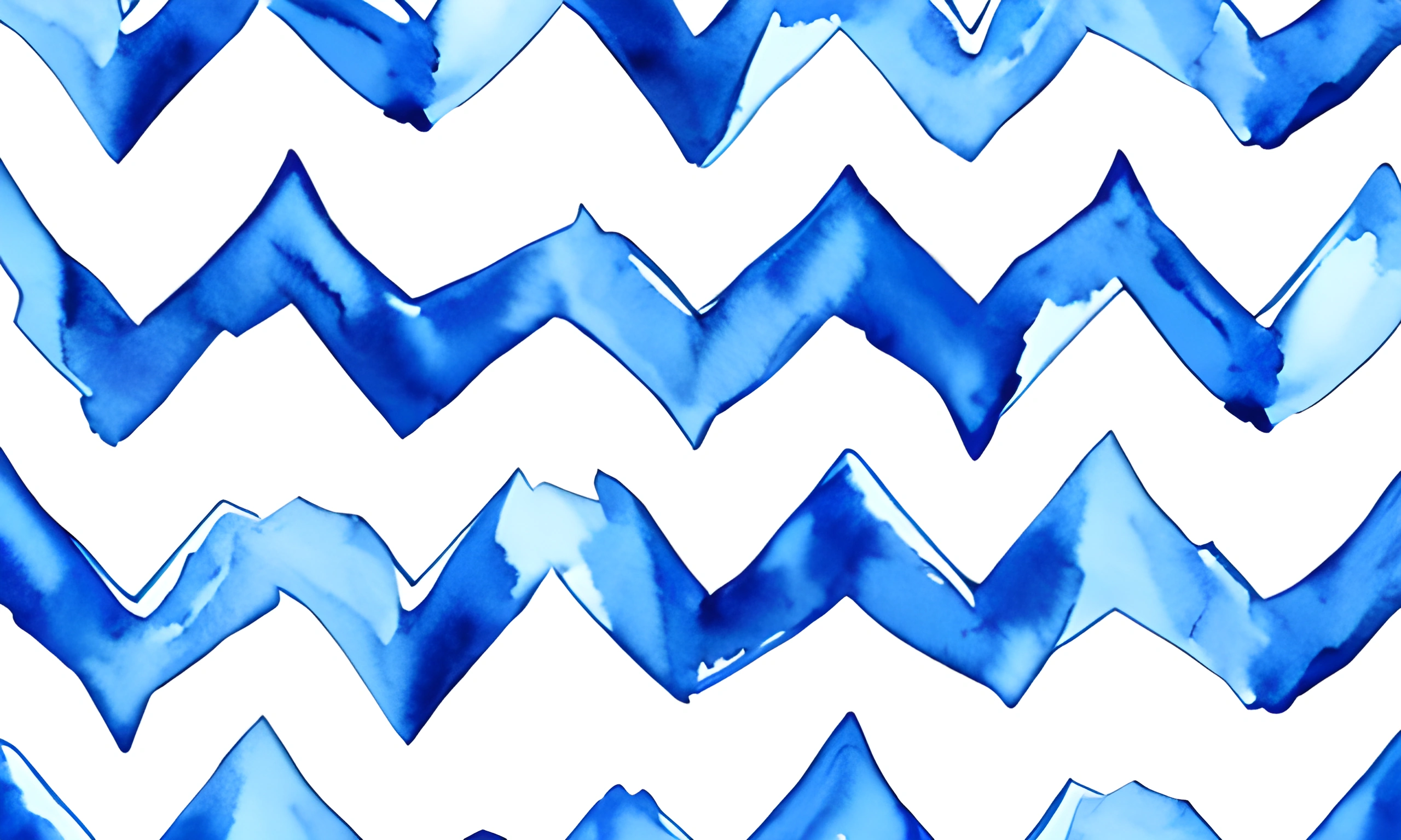 a close up of a blue and white chevroned pattern