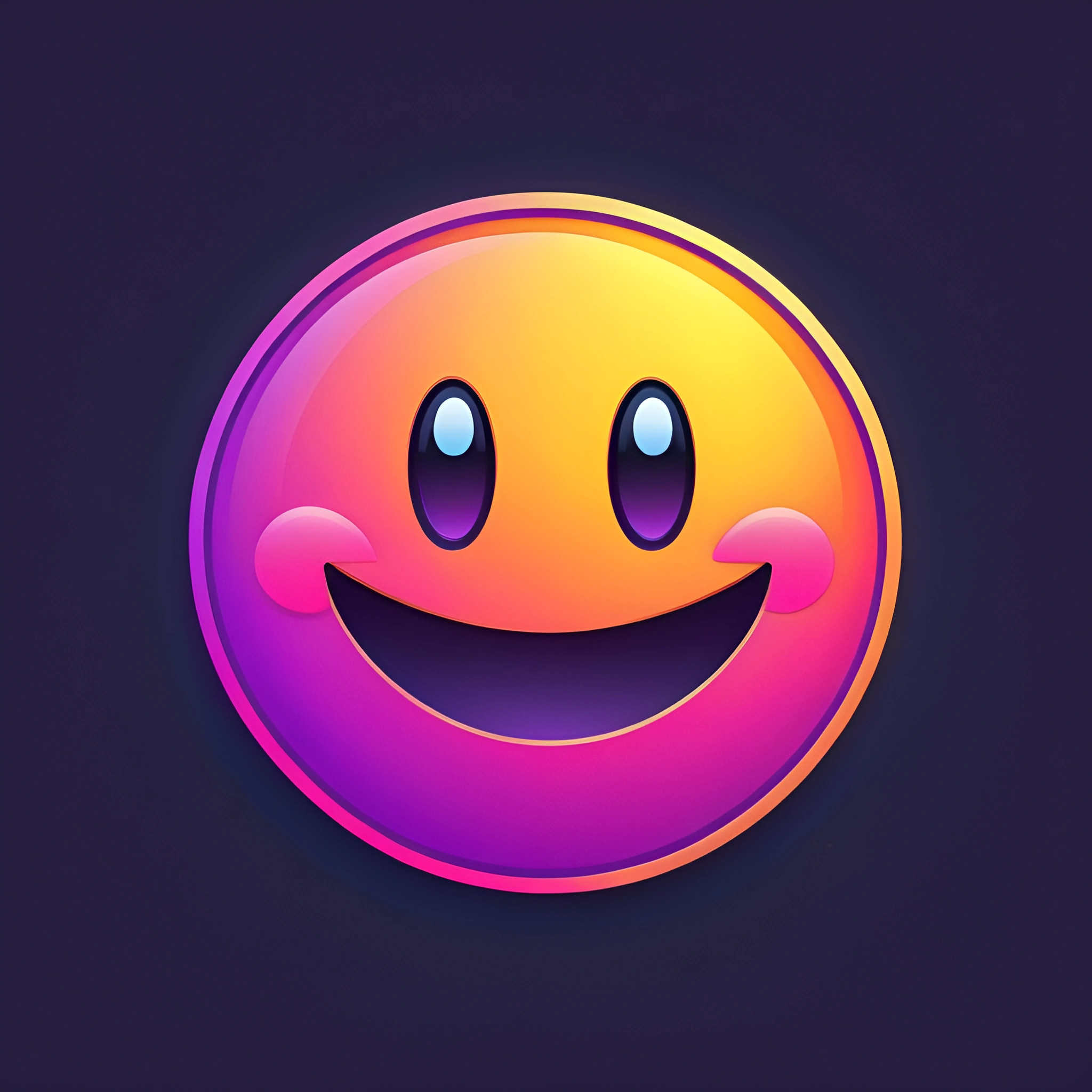 Smiley Gradient Vibrant Smiley Face Emoji - Free Download - AI Scribbles