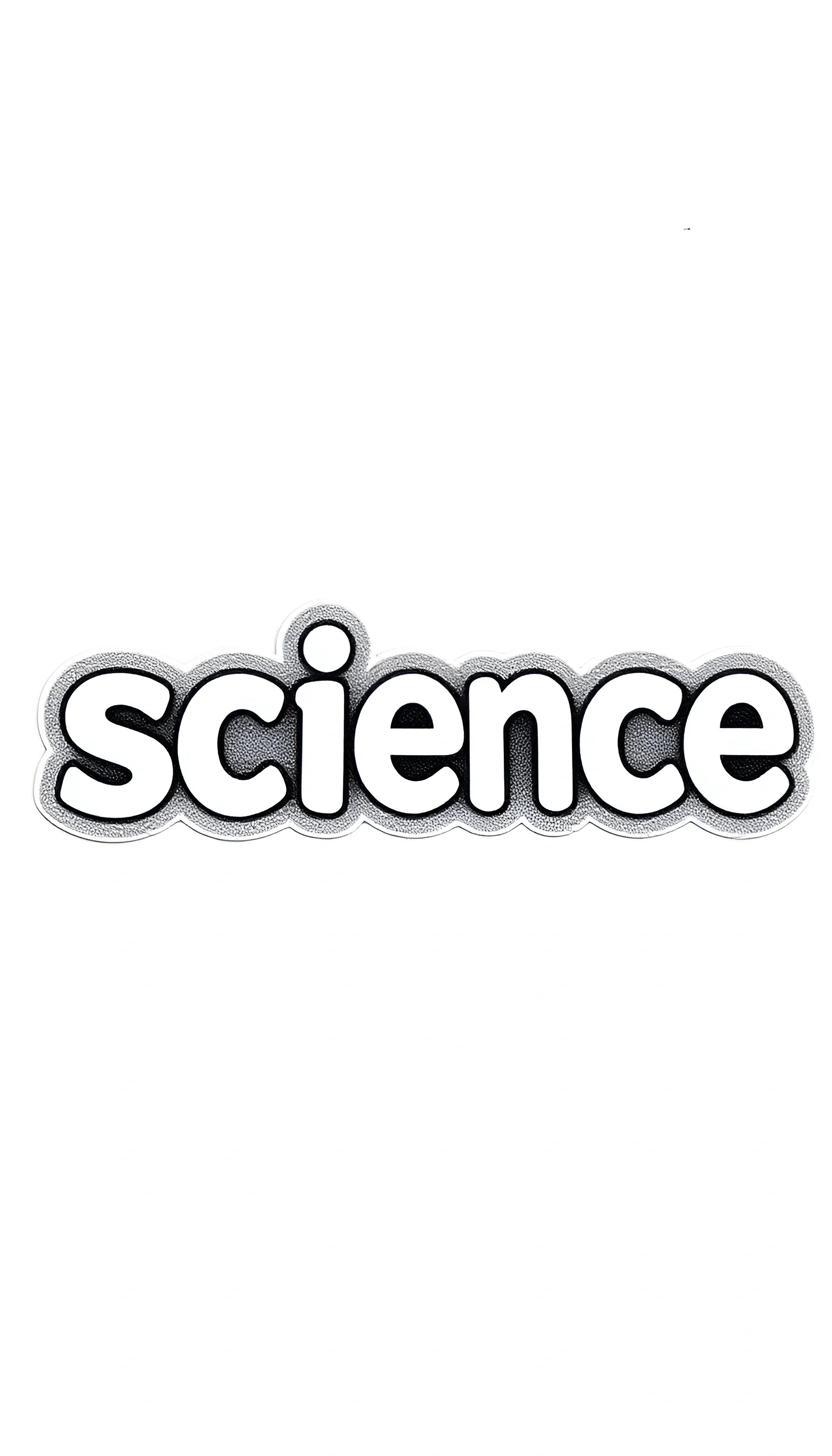 Science Word Sticker Design - Free Download - AI Scribbles