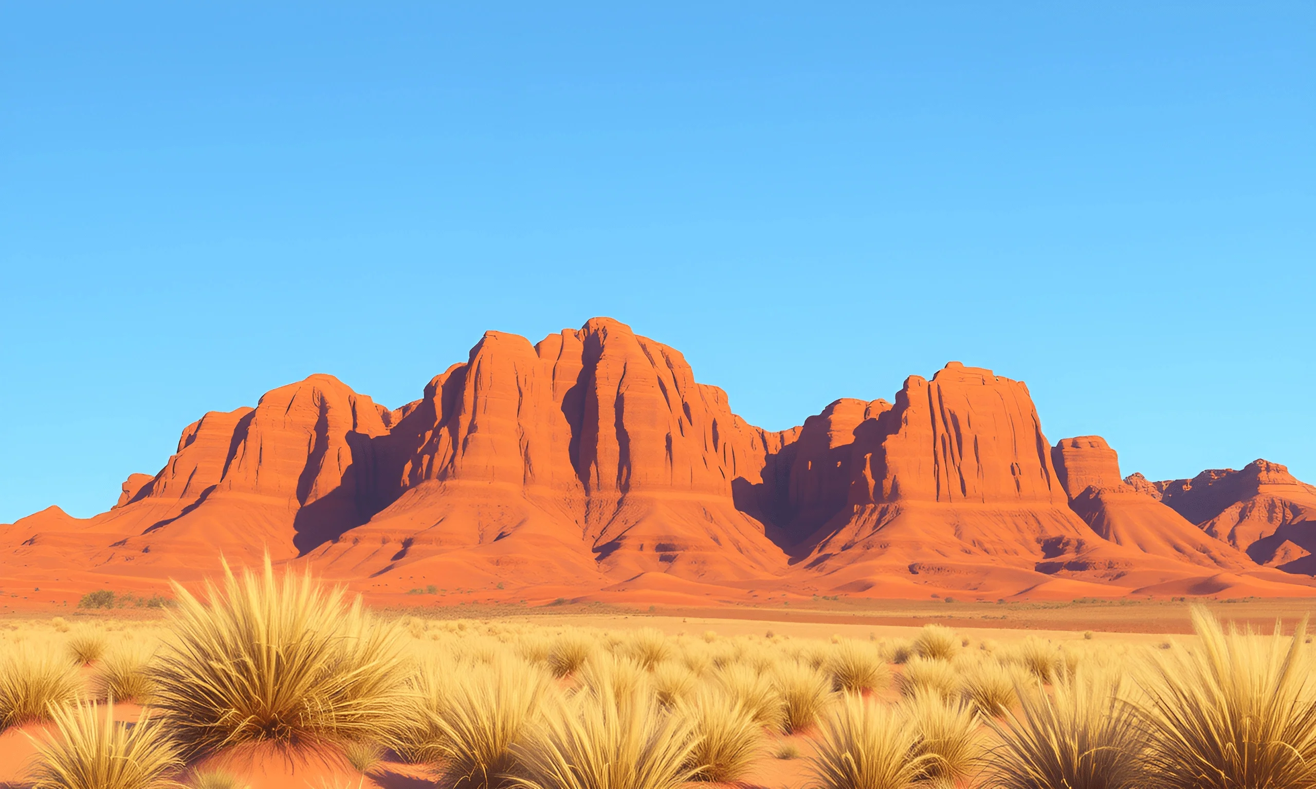Desert Landscape with Red Rock Formations - Free Download - AI Scribbles