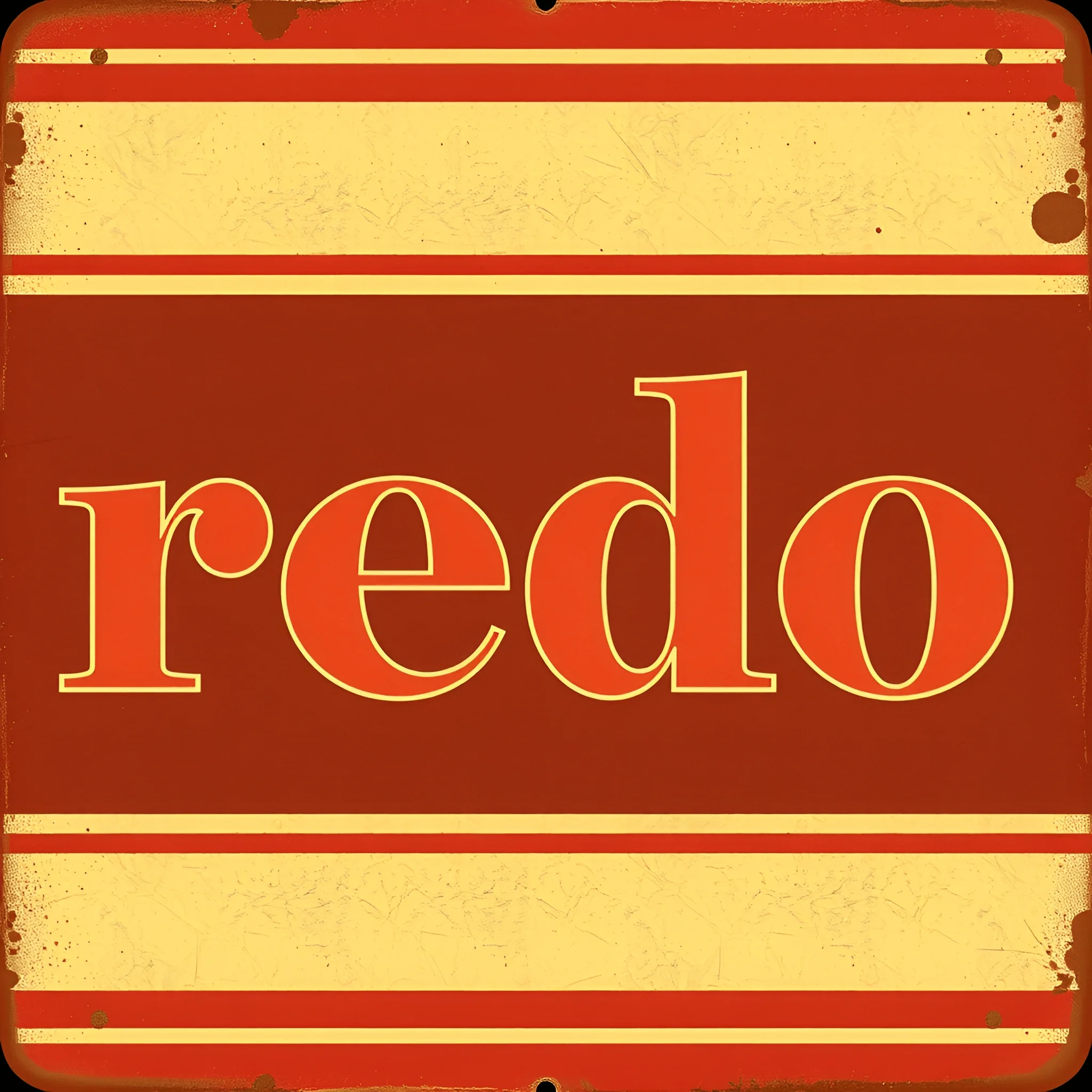 Vintage Redo Signboard With Retro Colors - Free Download - AI Scribbles