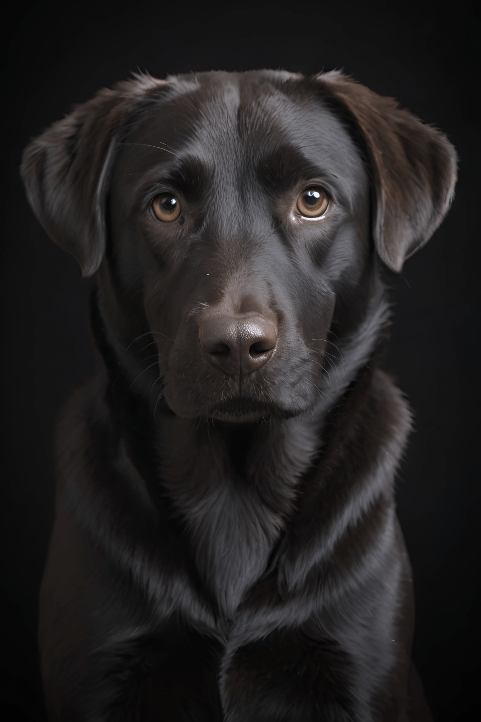 Dogs Balck Lab Portrait of a Black Labrador Retriever - Free Download - AI Scribbles