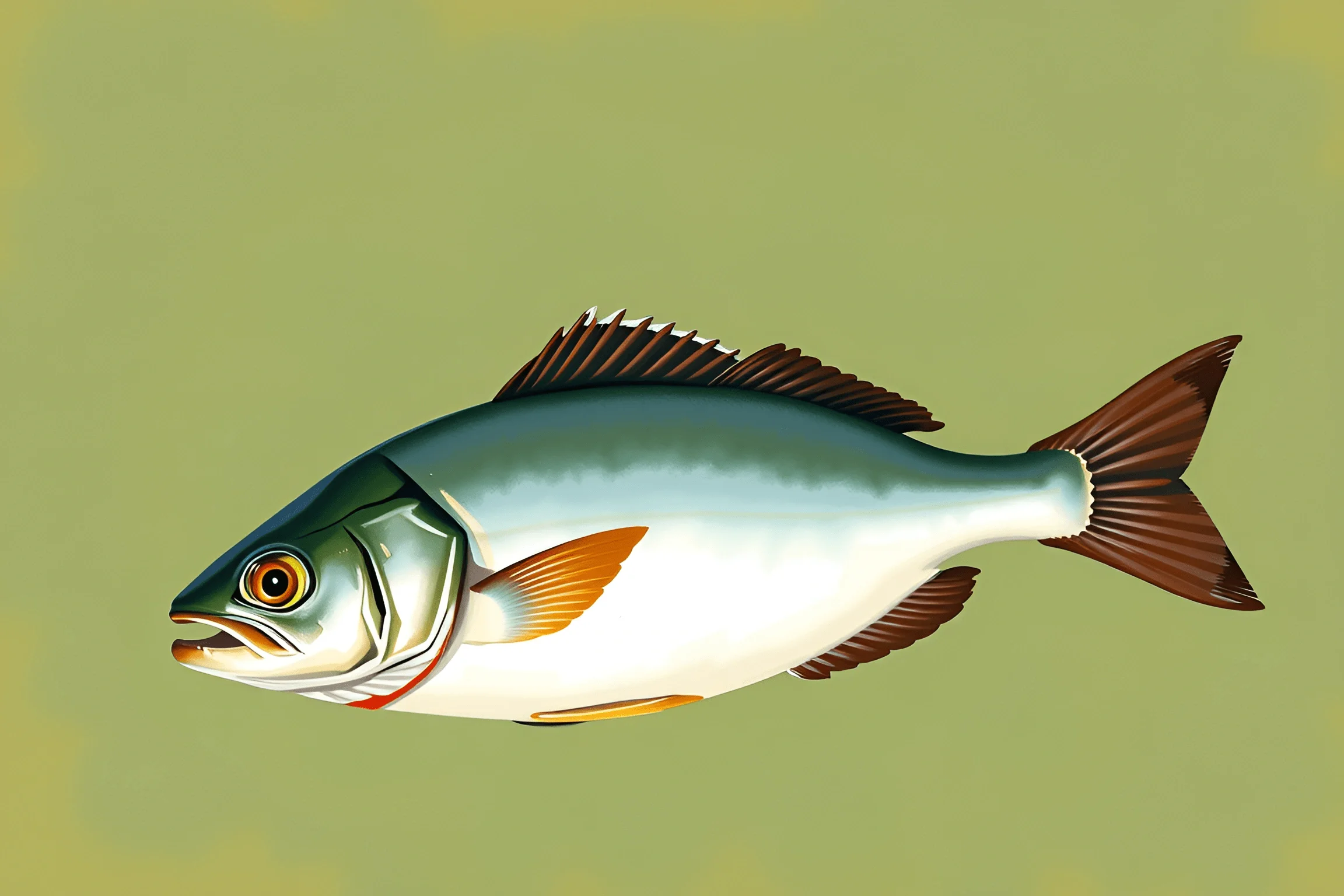 Digital Illustration of a Fish with Colorful Fins - Free Download - AI ...
